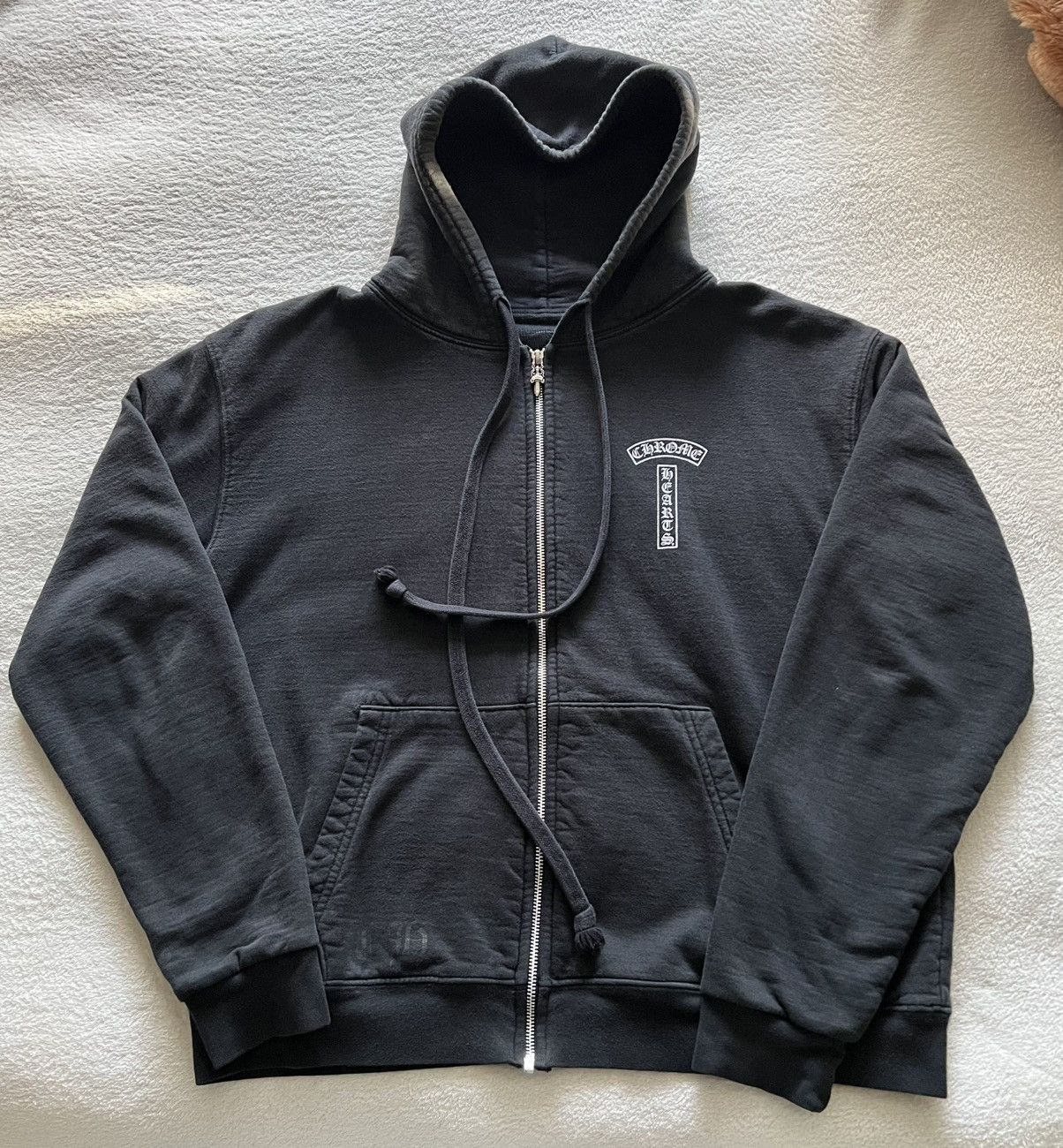 Chrome Hearts Chrome Hearts T Bar Logo Zip Up Hoodie | Grailed