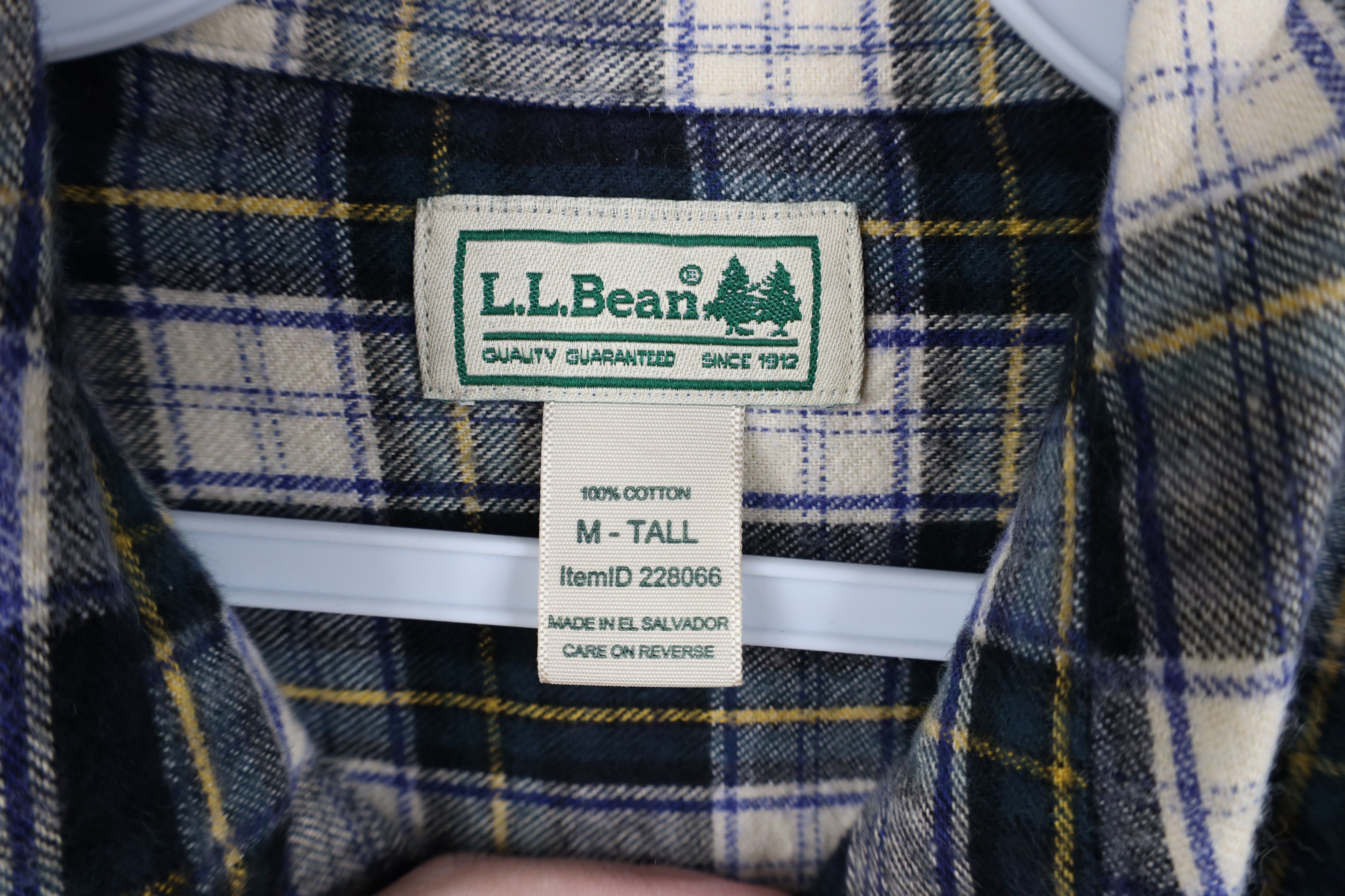 L.L. Bean Vintage 90s LL Bean Faded Collared Flannel Button Down Shirt Size US M / EU 48-50 / 2 - 8 Thumbnail