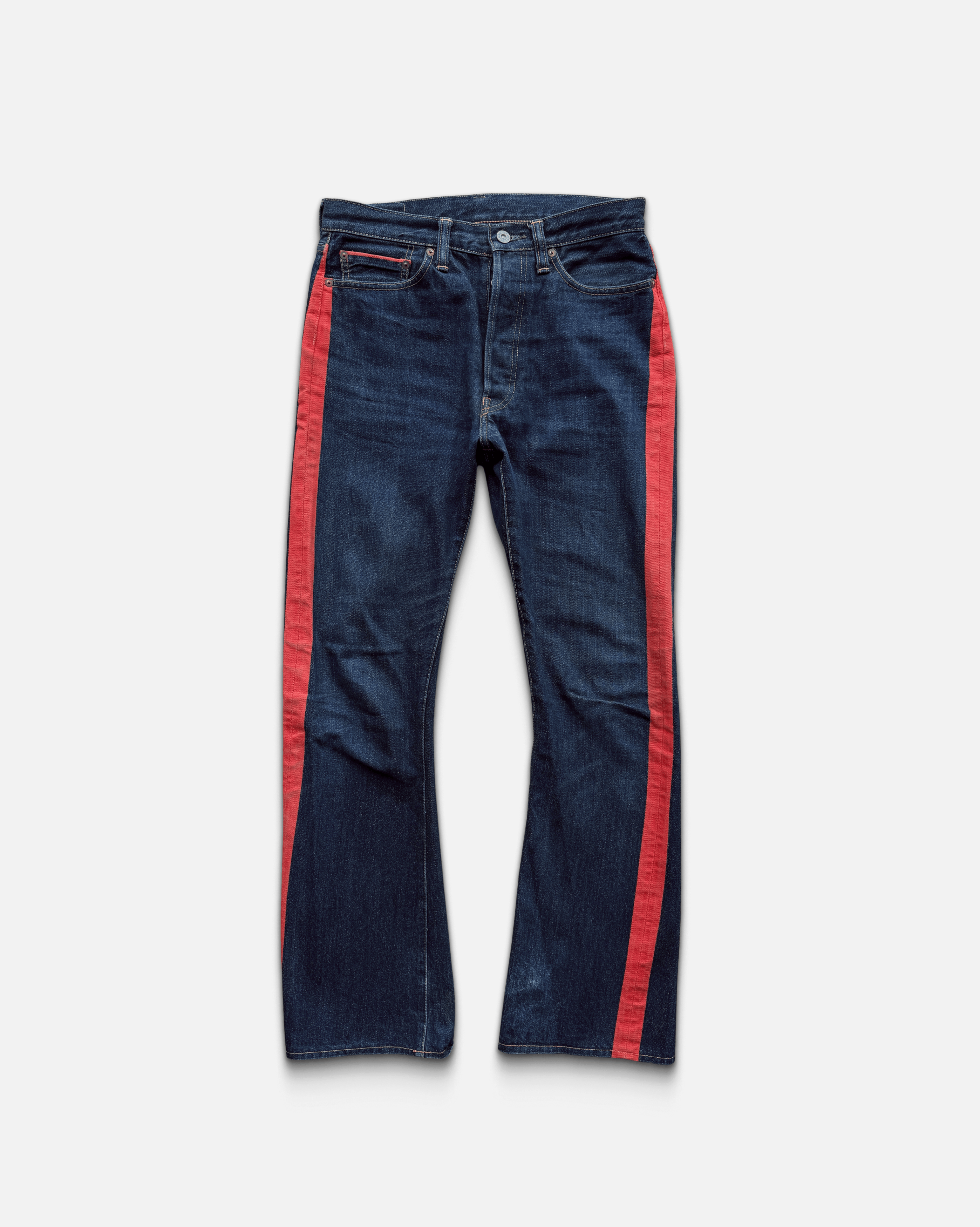 Kapital x Levi's Red Striped Denim Jeans Size US 30 / EU 46 - 1 Thumbnail