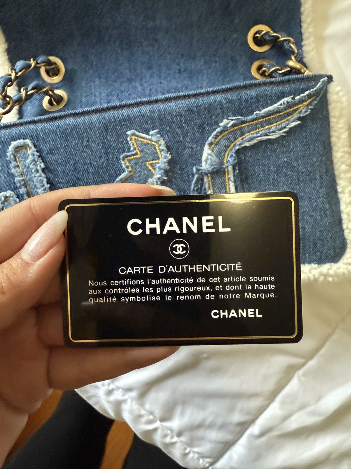 Chanel Chanel Denim Shearling Flap Bag (2019) Size ONE SIZE - 11 Thumbnail