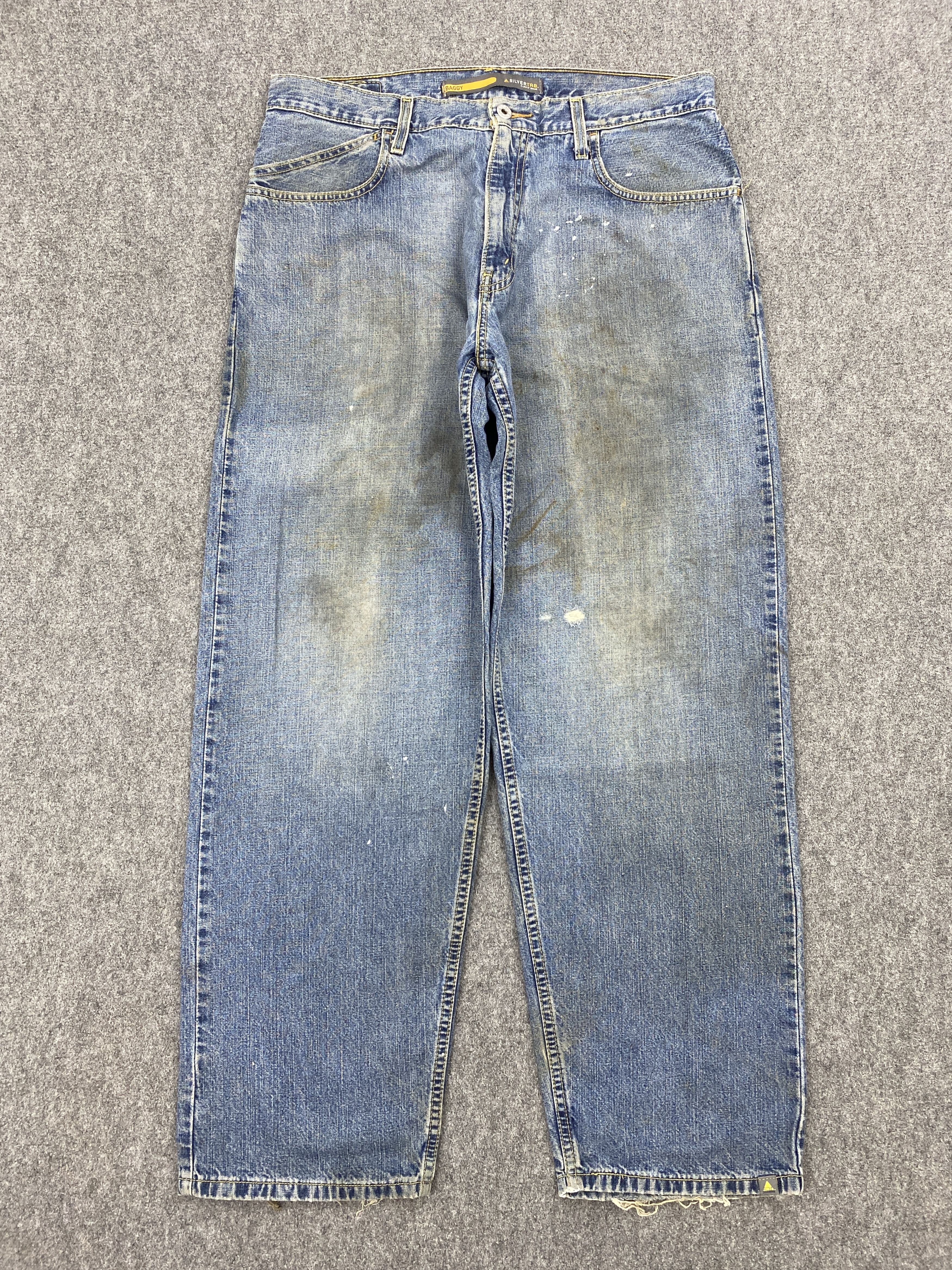 Levi's × Vintage Vintage Levis Silvertab Dirty Jeans Size US 35 - 1 Thumbnail