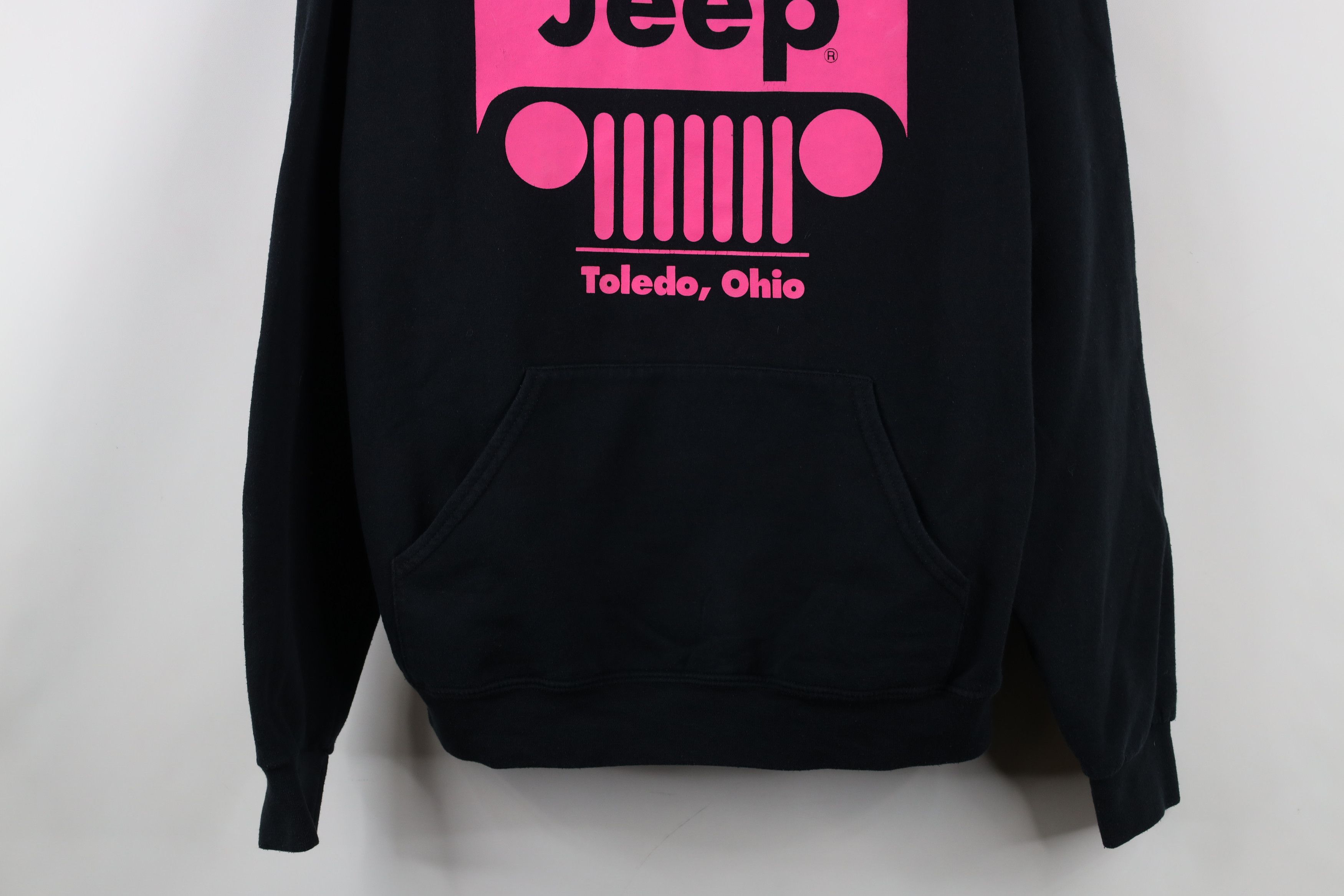 Vintage Vintage 90s Y2K Jeep Motors Spell Hoodie Sweatshirt Black Size L / US 10 / IT 46 - 3 Thumbnail
