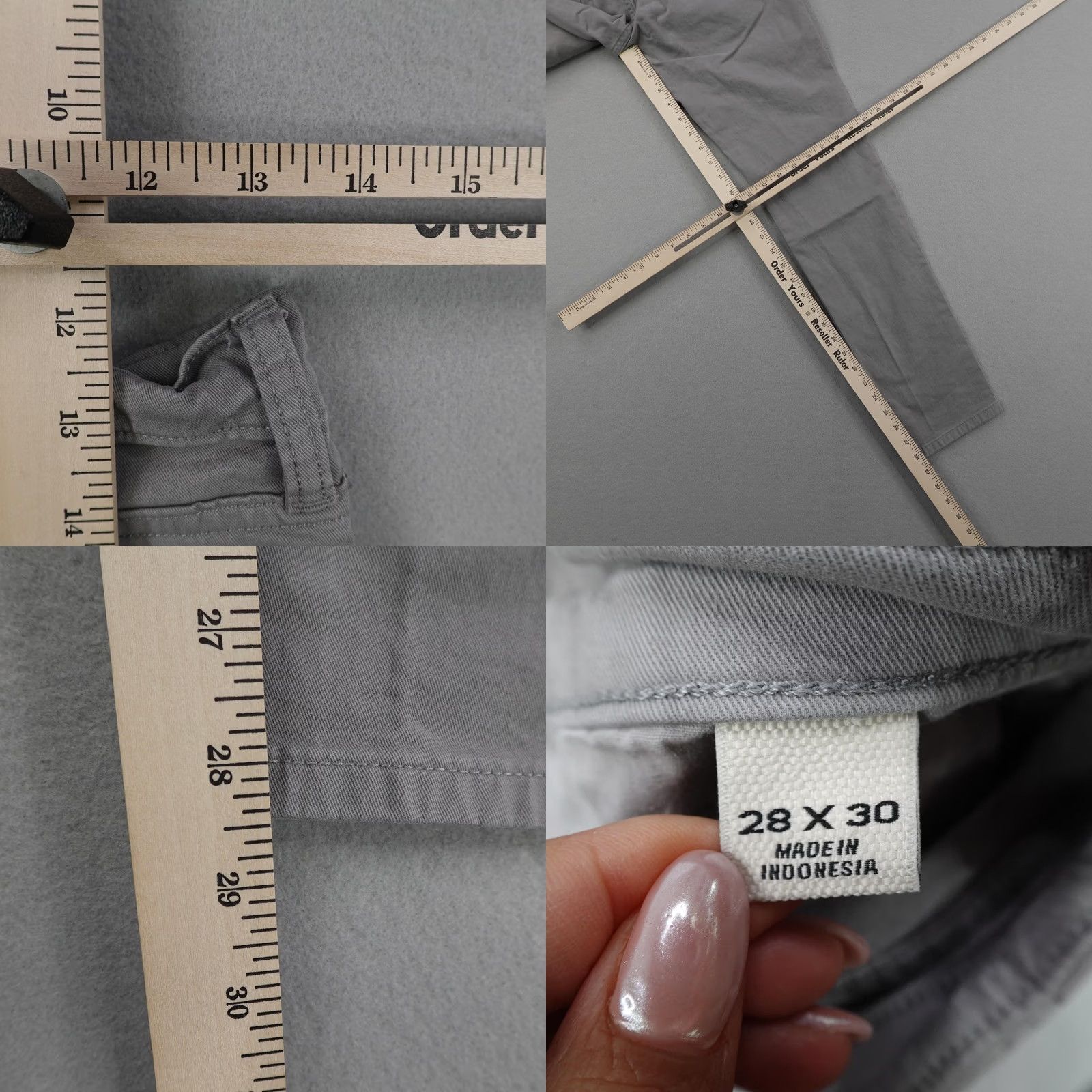 Flint And Tinder Flint And Tinder Pants Mens 28x30 Gray Chino Slim Fit 5 Pocket Straight Leg Workwear Size US 28 / EU 44 - 8 Thumbnail