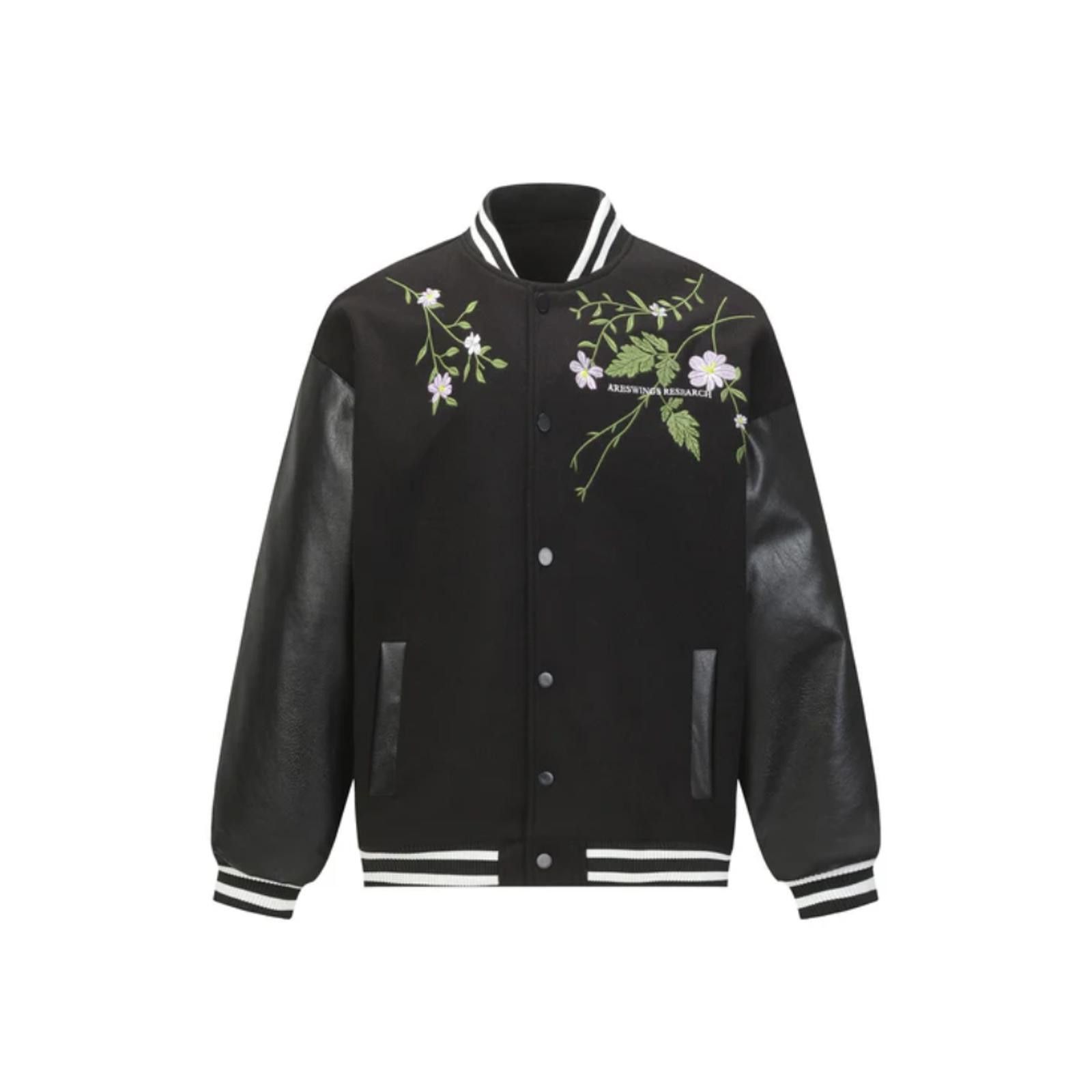 Japanese Brand Floral Embroidered Varsity Jacket Size M / US 6-8 / IT 42-44 - 1 Thumbnail