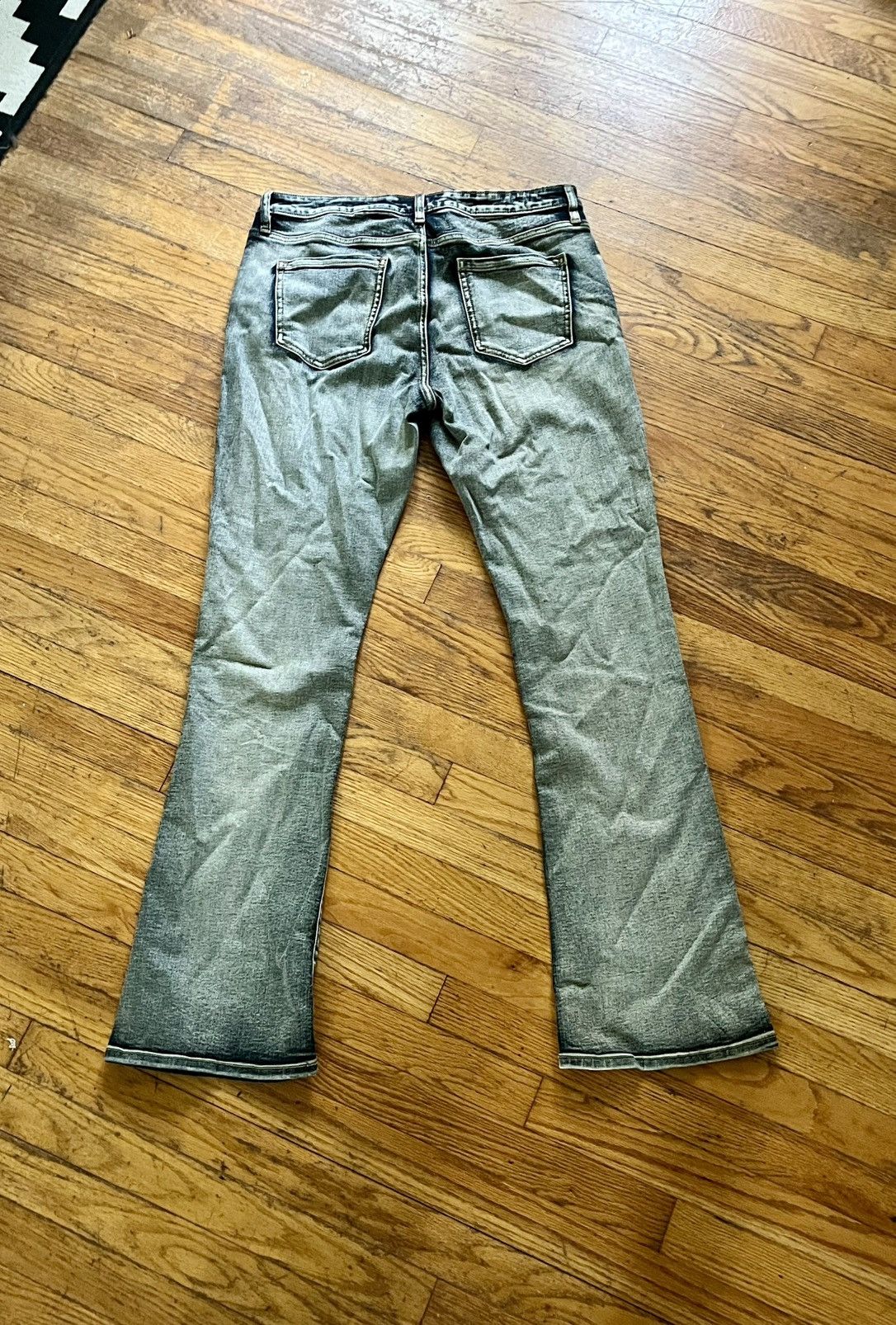 Fashion Nova Washed Denim Flared Jeans - Fashion Nova Size US 34 / EU 50 - 2 Thumbnail