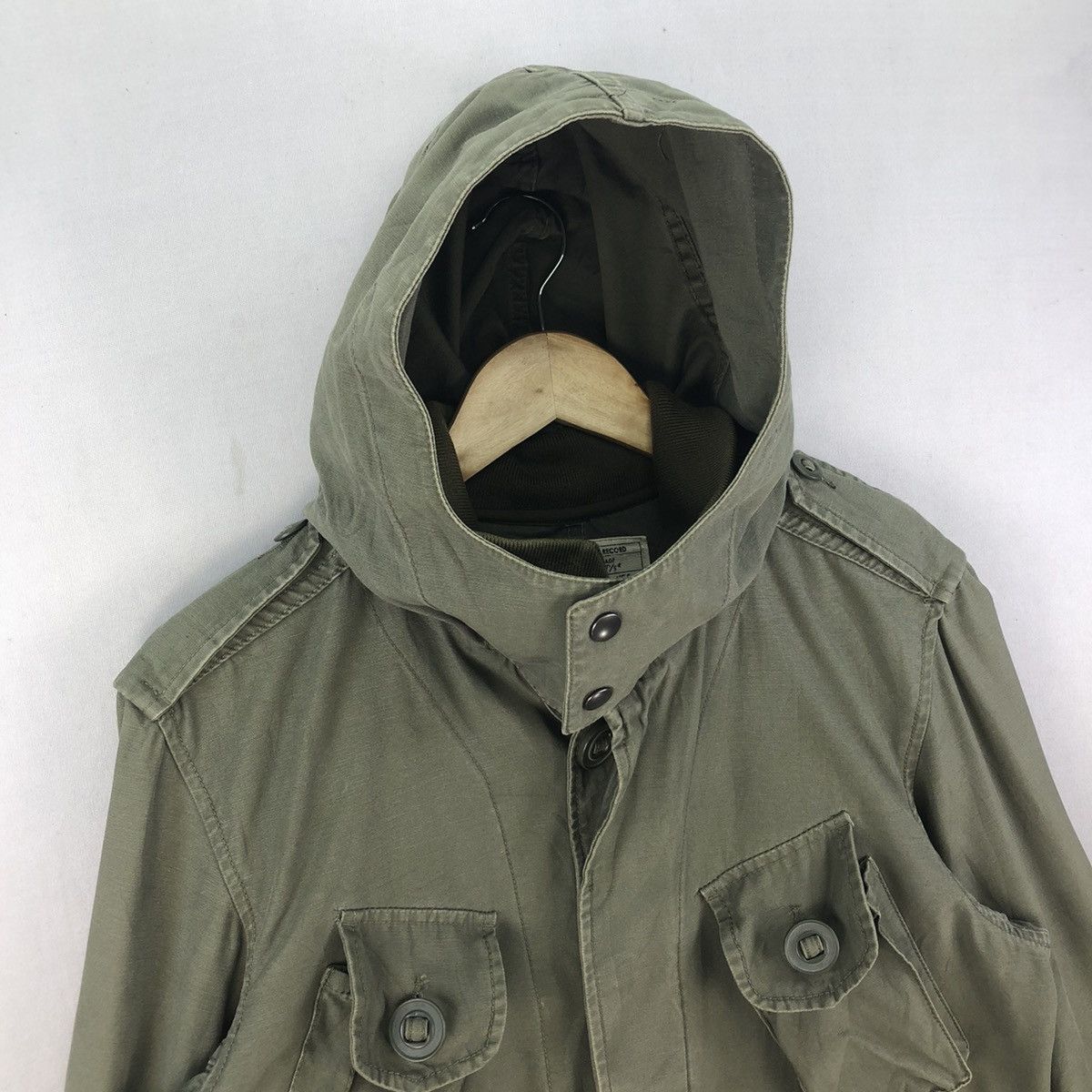 Japanese Brand Vintage Back Number Army Utility Slant Pocket Jacket Size US S / EU 44-46 / 1 - 2 Thumbnail
