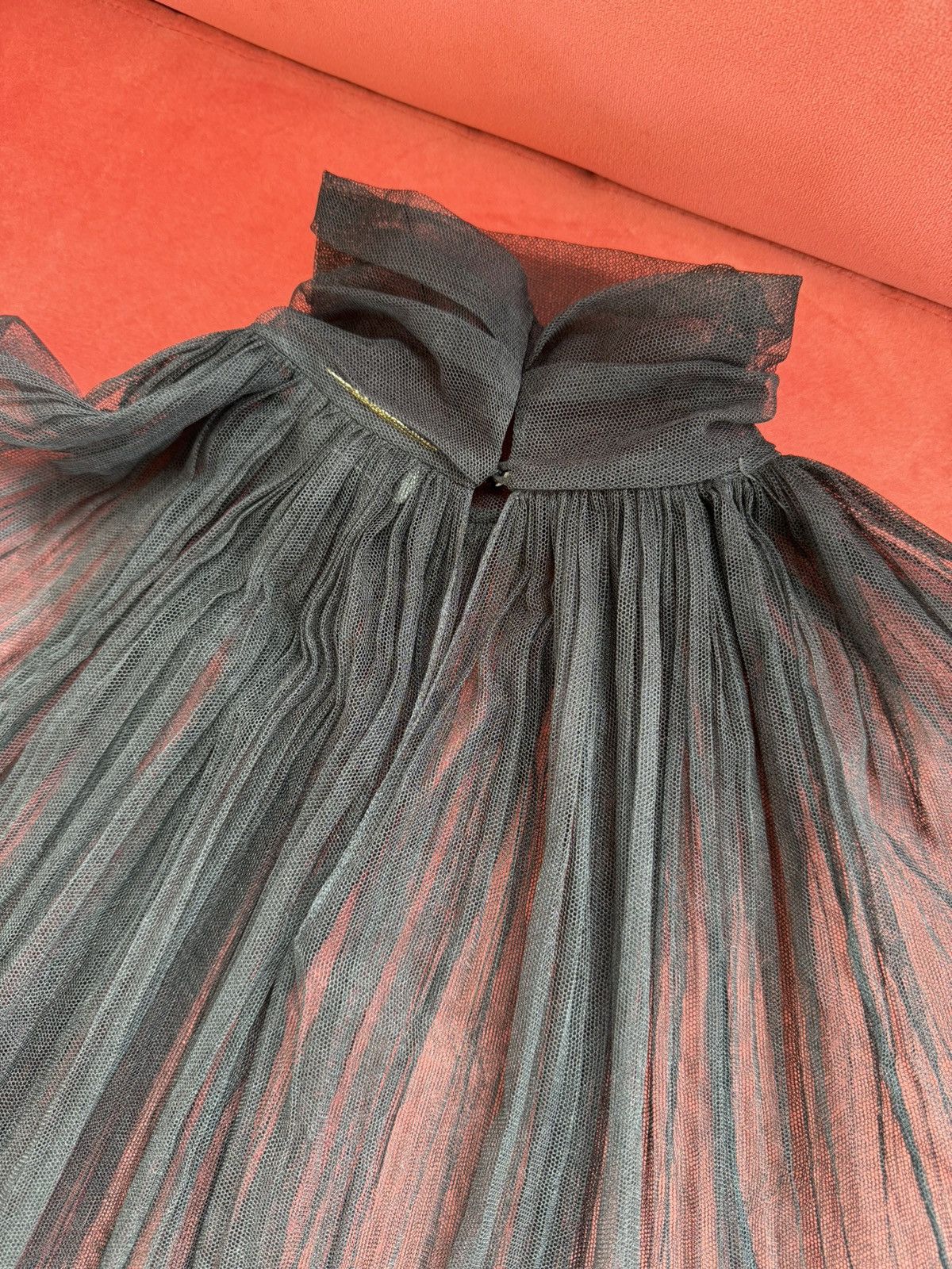 Saint Laurent Paris New Saint Laurent silk-tulle gathered blouse, size S Size S / US 4 / IT 40 - 7 Thumbnail