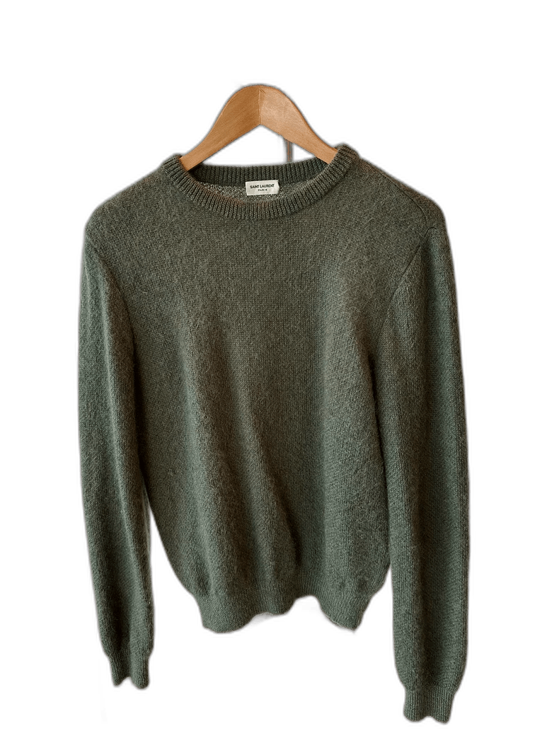 Yves Saint Laurent saint laurent green crew neck sweater Size US S / EU 44-46 / 1 - 1 Thumbnail
