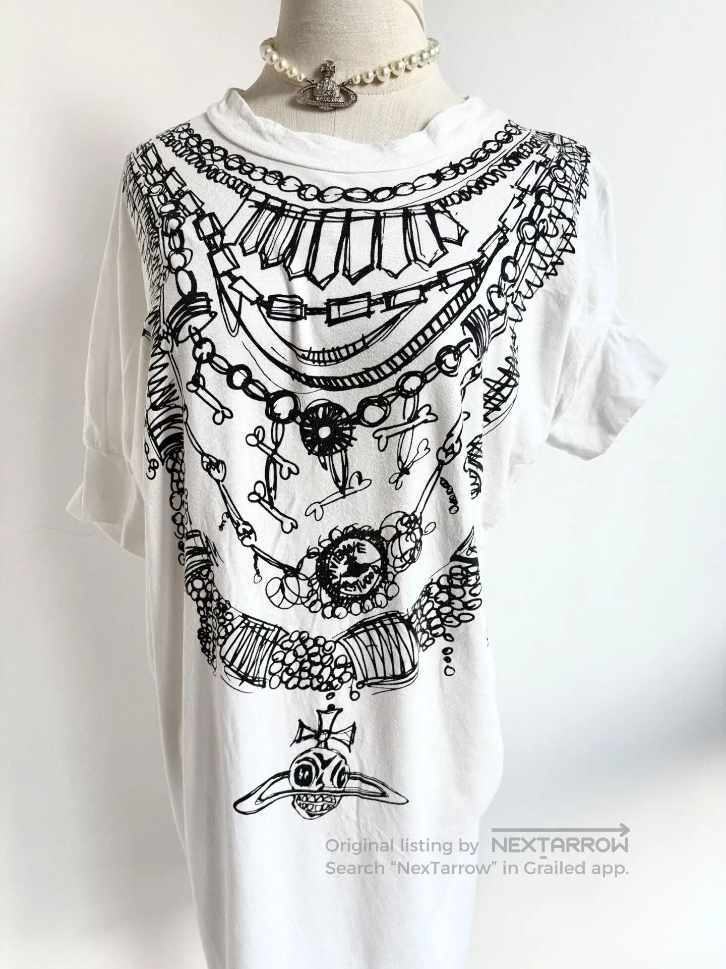 Vivienne Westwood Vivienne Westwood White Chain Print Dress. Size M / US 6-8 / IT 42-44 - 3 Thumbnail