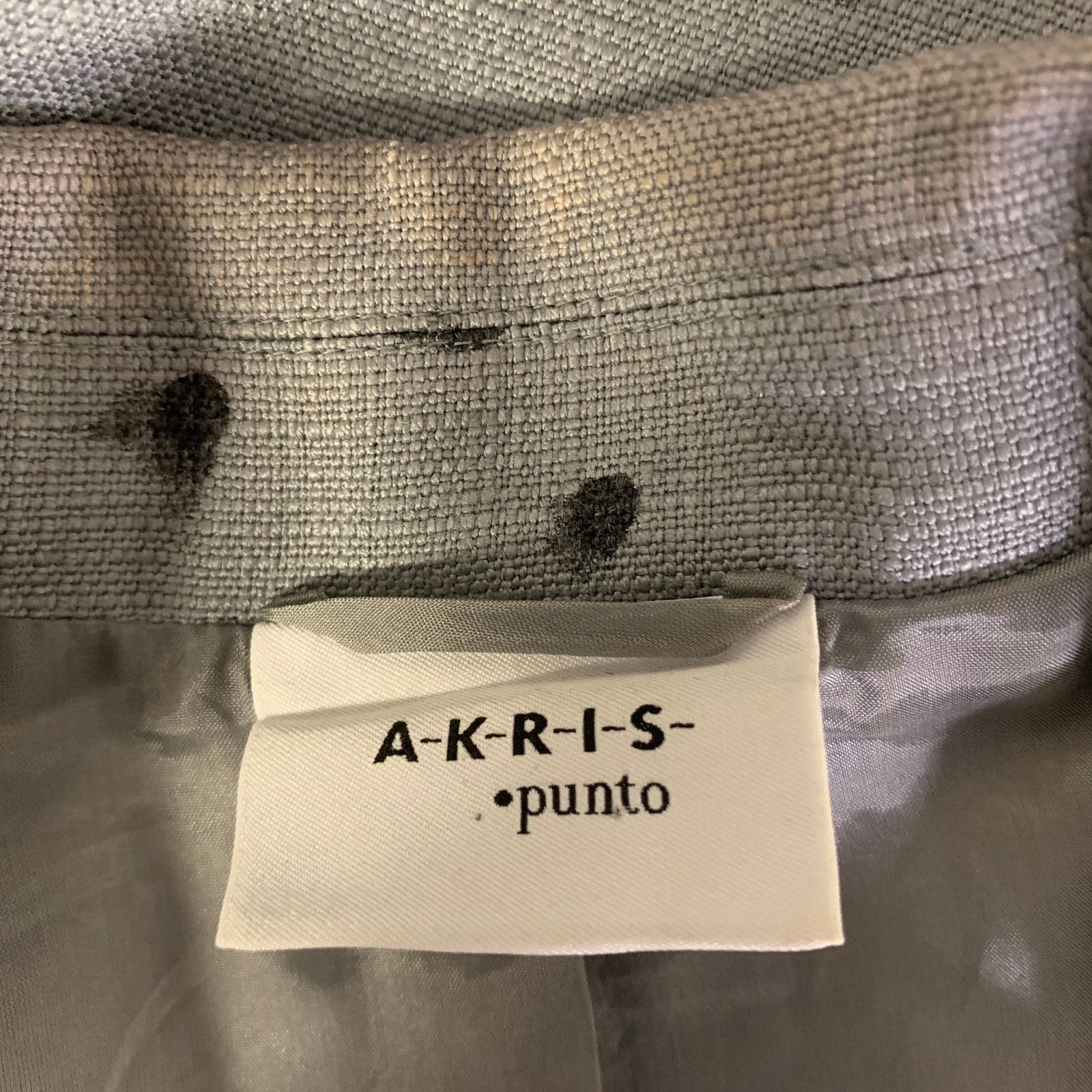 Akris AKRIS Size 12 Grey Black Viscose Wool Spotted Cropped Blazer Size XL / US 12-14 / IT 48-50 - 8 Thumbnail