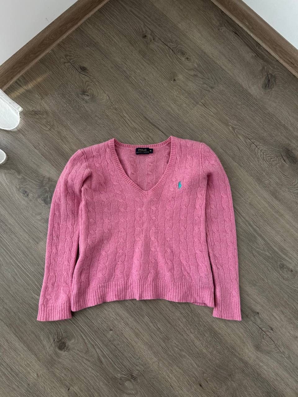 Polo Ralph Lauren × Vintage Vintage Polo Ralph Lauren Cable Knit Pink Sweater Size US XS / EU 42 / 0 - 2 Thumbnail