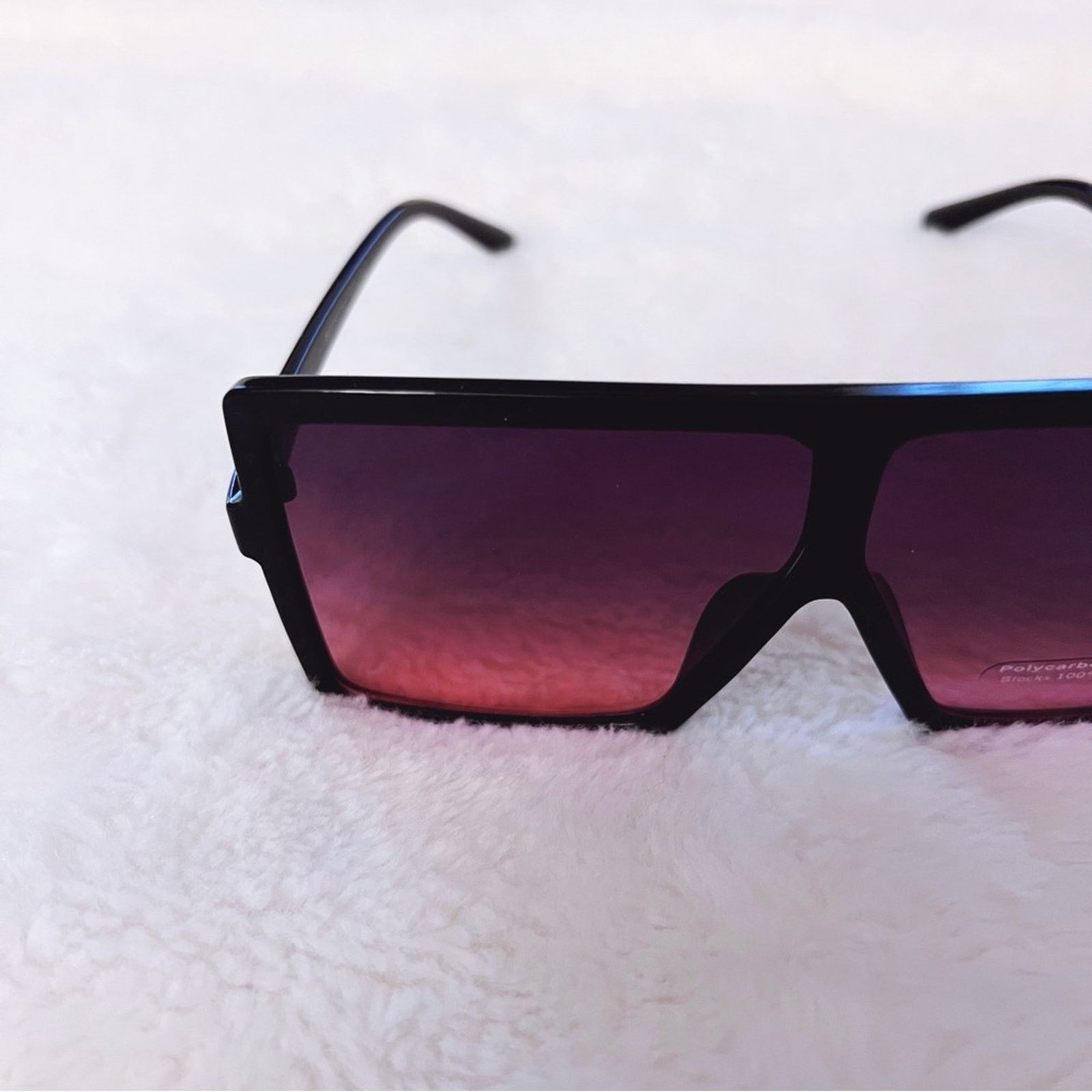 Other Ivonne Black & Pink Oversized Square Sunglasses Size ONE SIZE - 3 Thumbnail