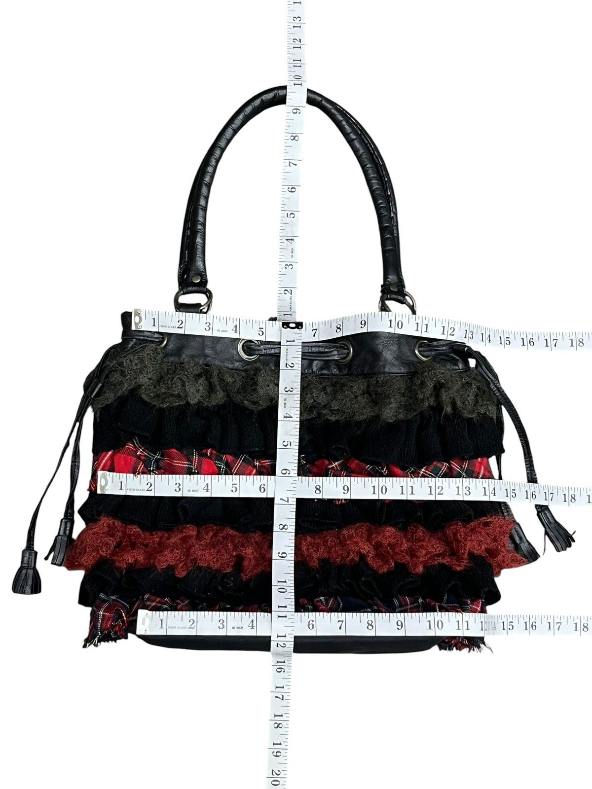 Matsuda Vintage Nicole Ruffle Punk Patchwork Tote Japan Rare Size ONE SIZE - 19 Thumbnail