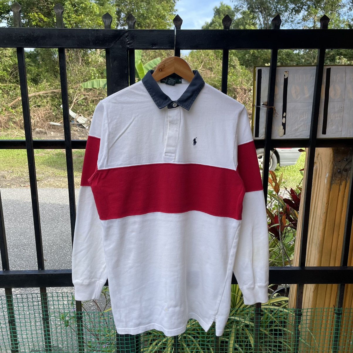 🔥Polo Small Pony Logo Two Tone Striped Polos Rugby Shirts