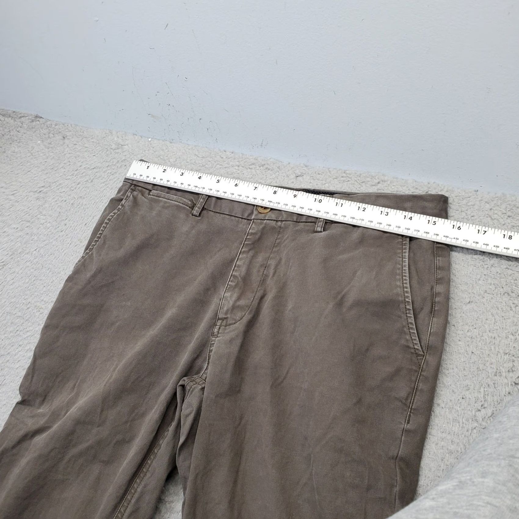 Ben Sherman Ben Sherman Pants Mens 30/32 Gray Flat Front Stretch Straight Leg - Chino Size US 30 / EU 46 - 3 Thumbnail