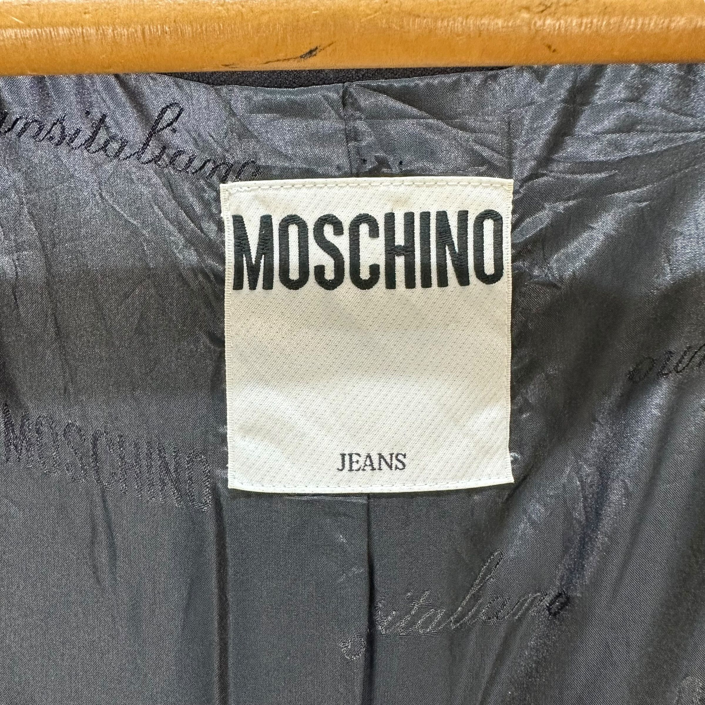 Moschino MOSCHINO Velvet Trim Formal Wool Cropped Jacket #A80-1926 Size M / US 6-8 / IT 42-44 - 8 Thumbnail