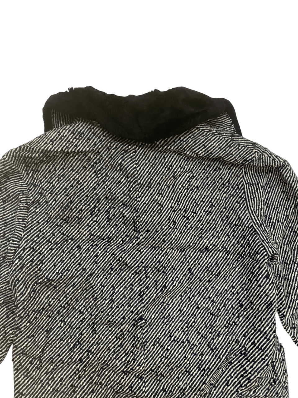 Dior × Hedi Slimane AW07 DIOR WOOL HERRINGBONE TWEED COAT FUR COLLAR Size M / US 6-8 / IT 42-44 - 9 Thumbnail