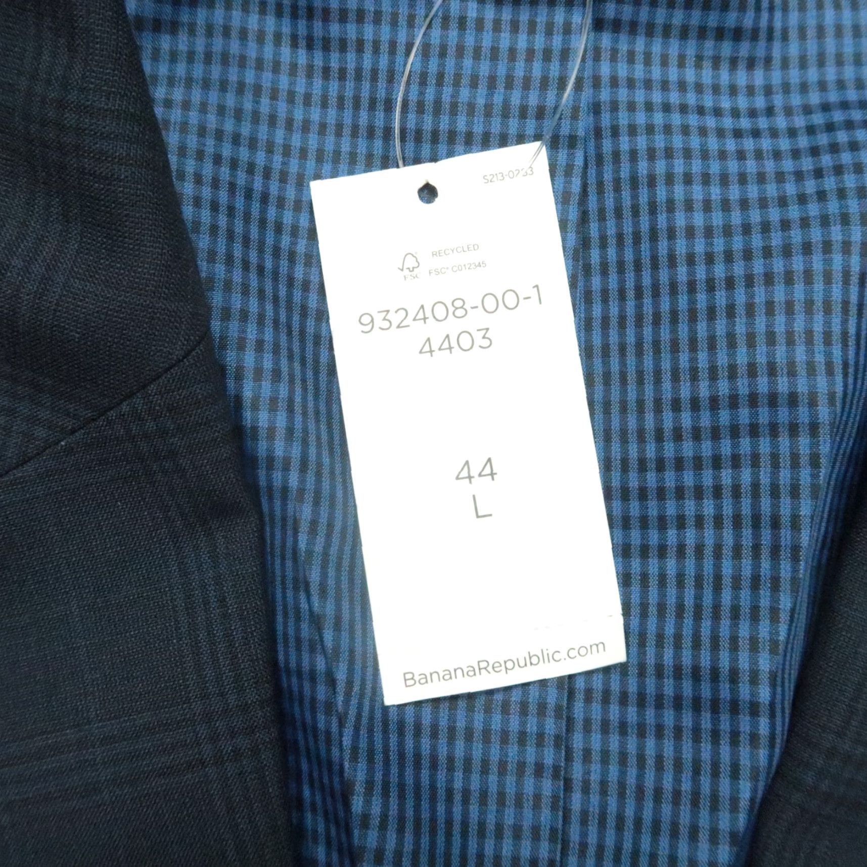 Banana Republic Banana Republic Blazer Men 44L Blue Plaid Wool Tailored Fit Long Single-Breasted Jacket Vintage No Size 44R - 3 Thumbnail