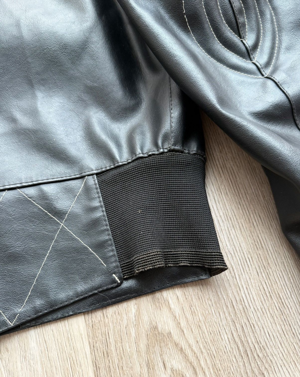 AMI Rare Vintage AMI Black Leather Racing Biker Jacket Size US L / EU 52-54 / 3 - 17 Thumbnail