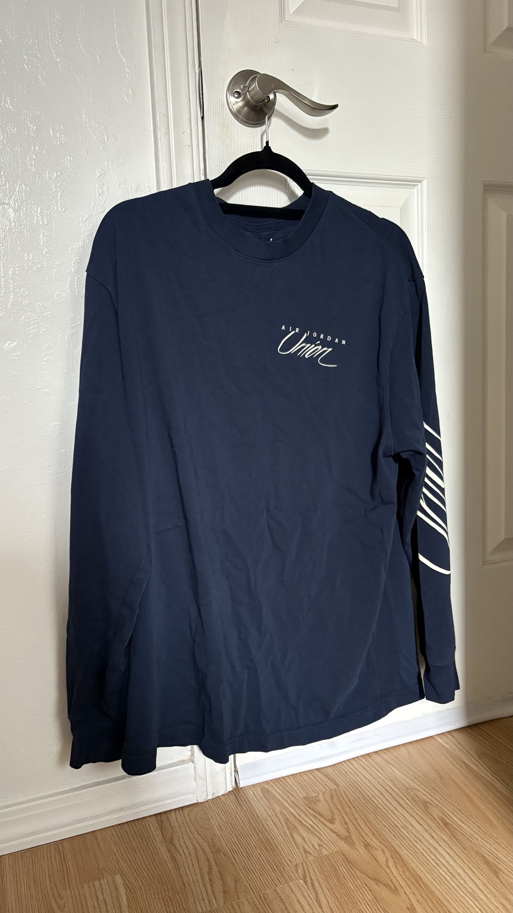 Jordan Brand × Union LA Air Jordan x Union LA Long Sleeve T Shirt - Navy Blue Size US L / EU 52-54 / 3 - 1 Thumbnail