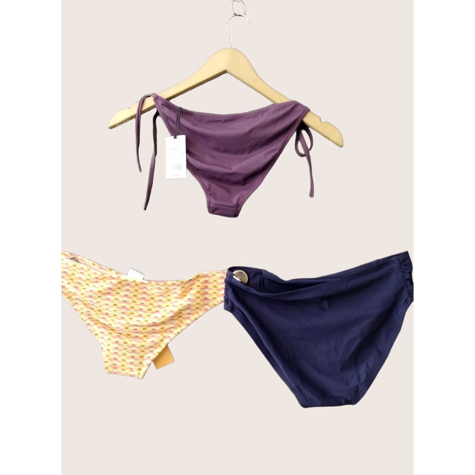 Swims Shade & Shore/Kona Sol/Aqua Green 3-Pack Bikini Bottoms Swim Bottoms Solid Multicolor S Womens Small Spaghetti Strap Nylon Stretch Size 28" / US 6 / IT 42 - 1 Thumbnail