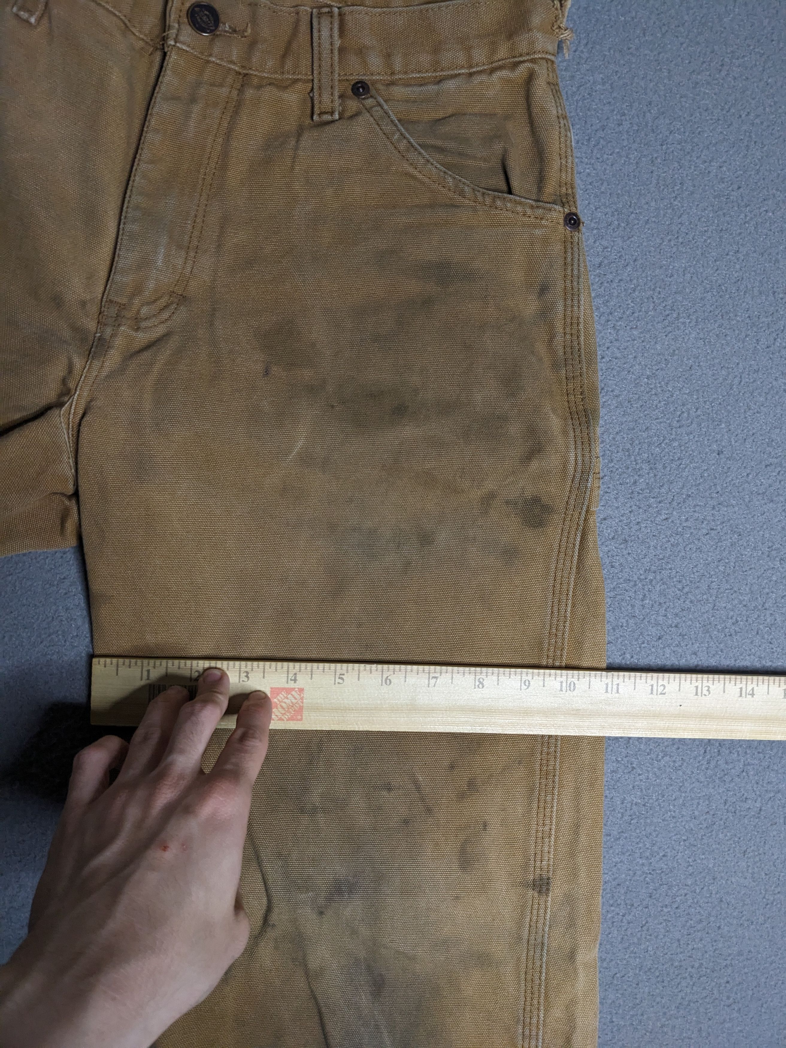 Dickies Dickies Carpenter Pants 30x30 Canvas Beige Distressed Faded Size US 30 / EU 46 - 15 Thumbnail