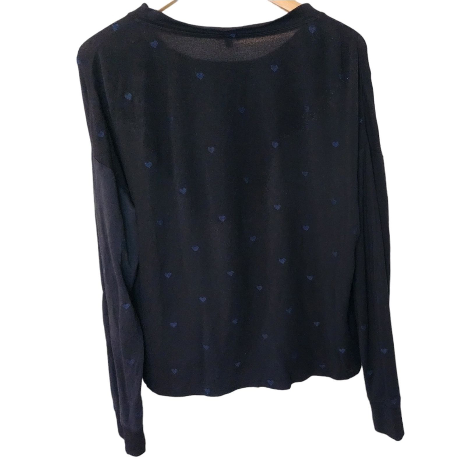 Splendid Splendid Embroidered hearts modal long sleeve top Medium Size M / US 6-8 / IT 42-44 - 8 Thumbnail