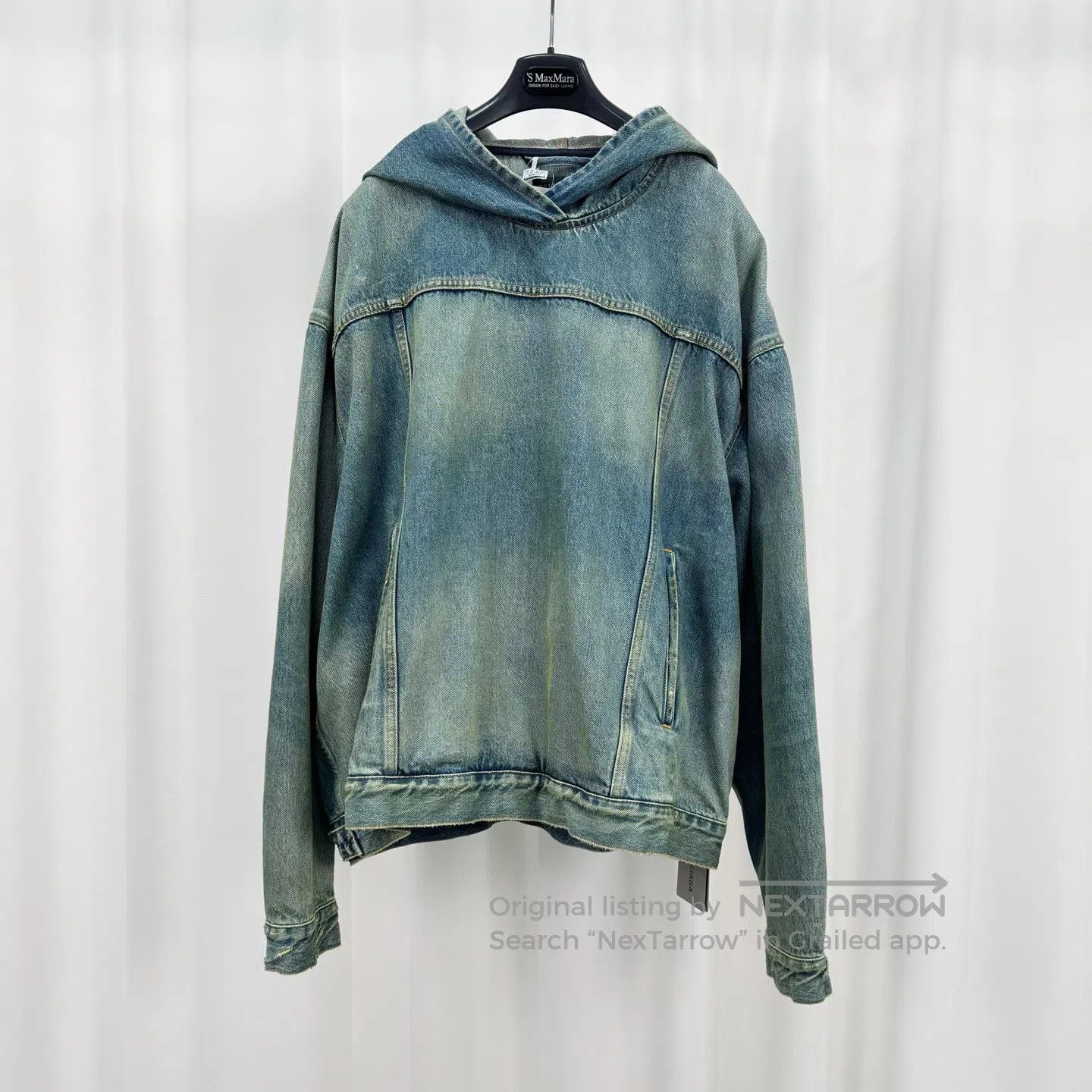 Balenciaga Balenciaga Runway Blizzard Washed Hooded Denim Jacket| Size US L / EU 52-54 / 3 - 1 Thumbnail