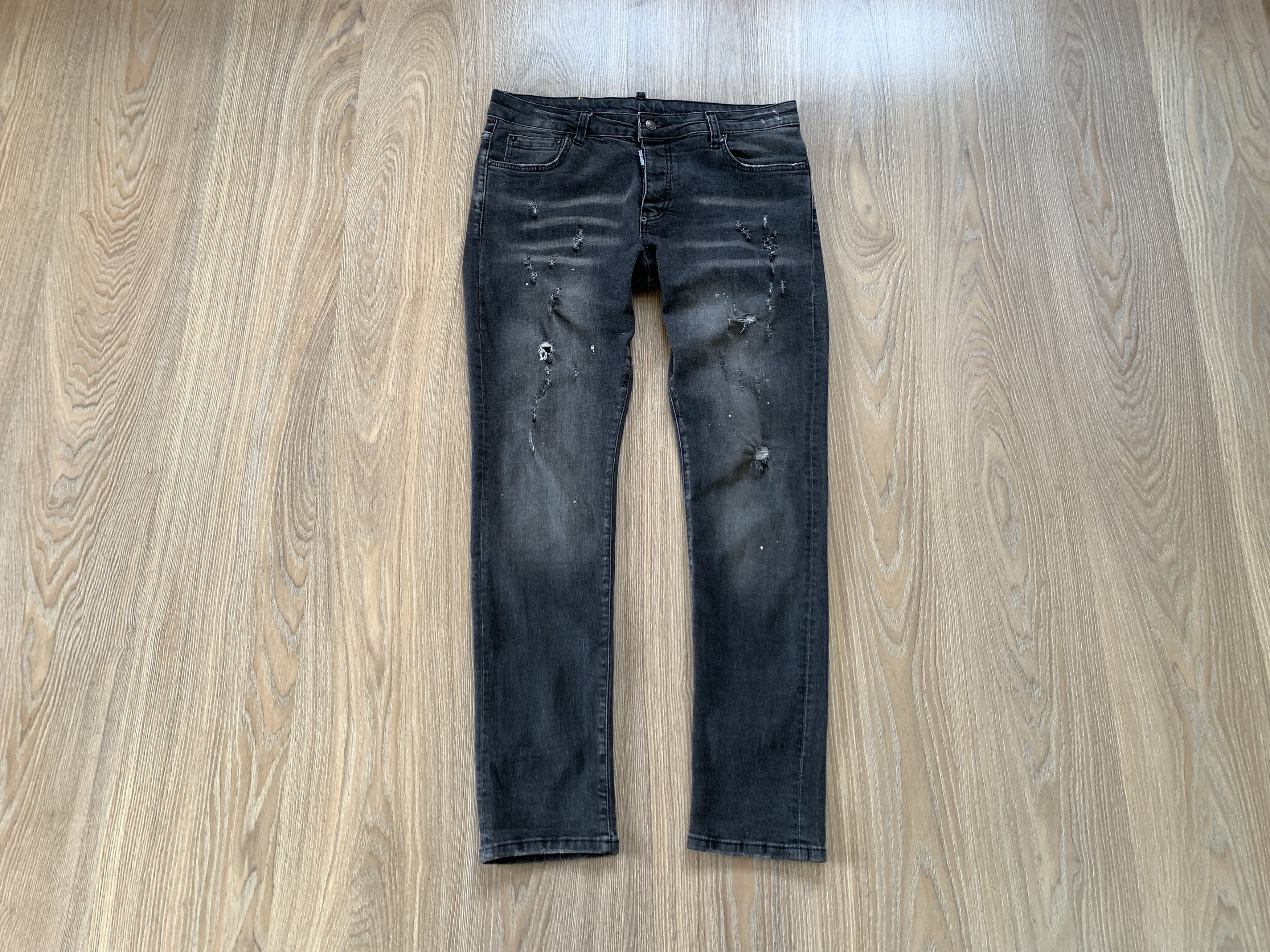 Dsquared2 Vintage Dsquared2 Denim Distressed Black Jeans Size US 33 - 1 Thumbnail