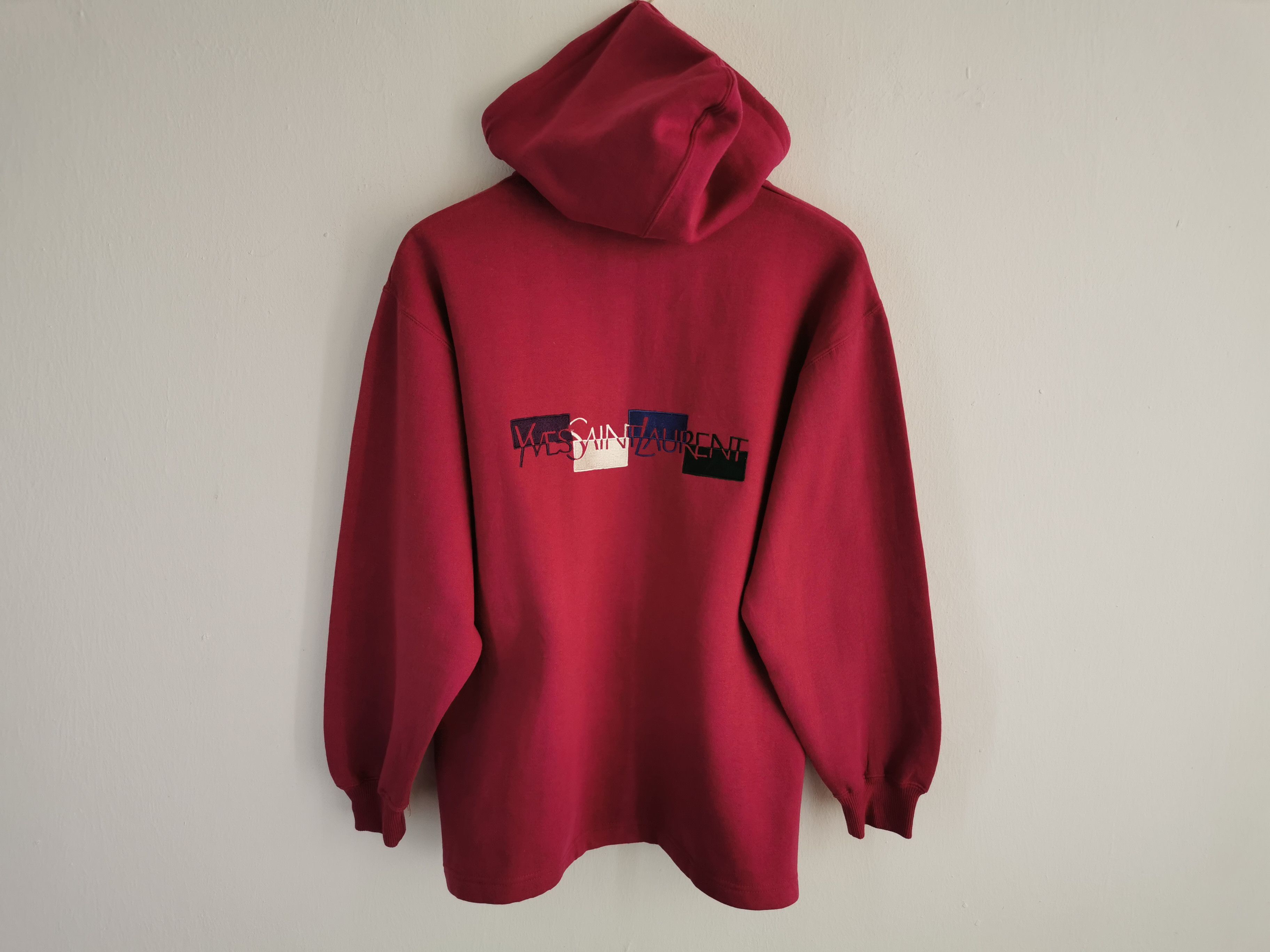 Yves Saint Laurent Yves Saint Laurent Logo Hoodie Made In Italy Size L Size L / US 10 / IT 46 - 3 Thumbnail