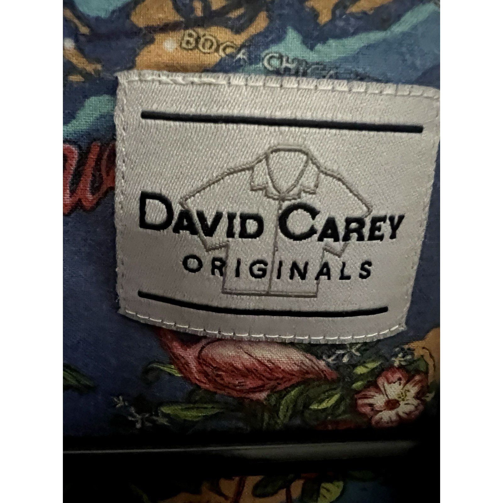 Vintage David Carey Blue Hawaiian Button Up Shirt Mens Large Pocket Size US L / EU 52-54 / 3 - 8 Thumbnail