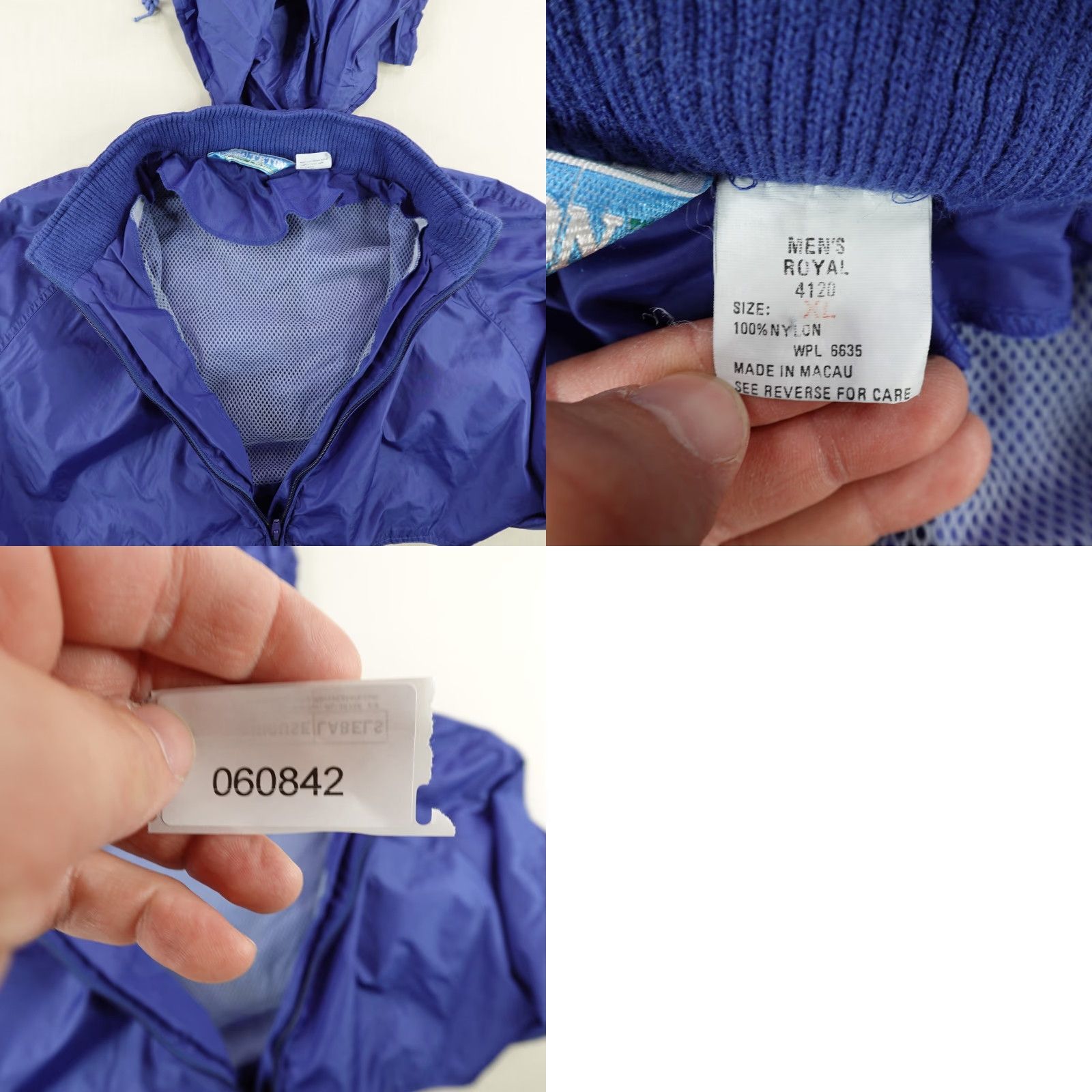 Vintage VINTAGE Woolrich Windbreaker Jacket Mens XL Royal Blue Lightweight Hooded 90s Outdoor Size US XL / EU 56 / 4 - 8 Thumbnail