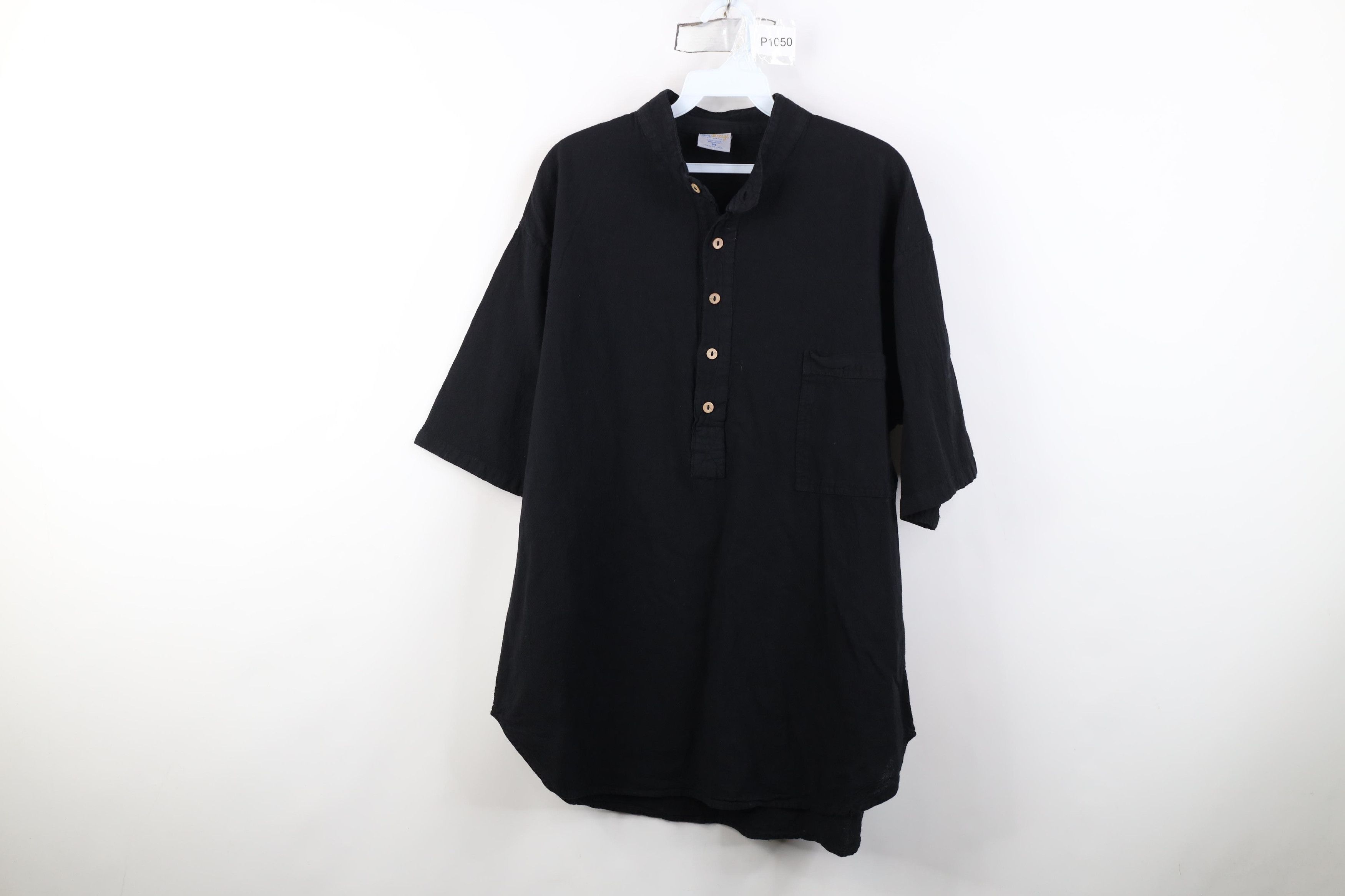 Vintage Vintage 90s Streetwear Button Down Polo Shirt Black USA Size US M / EU 48-50 / 2 - 1 Thumbnail