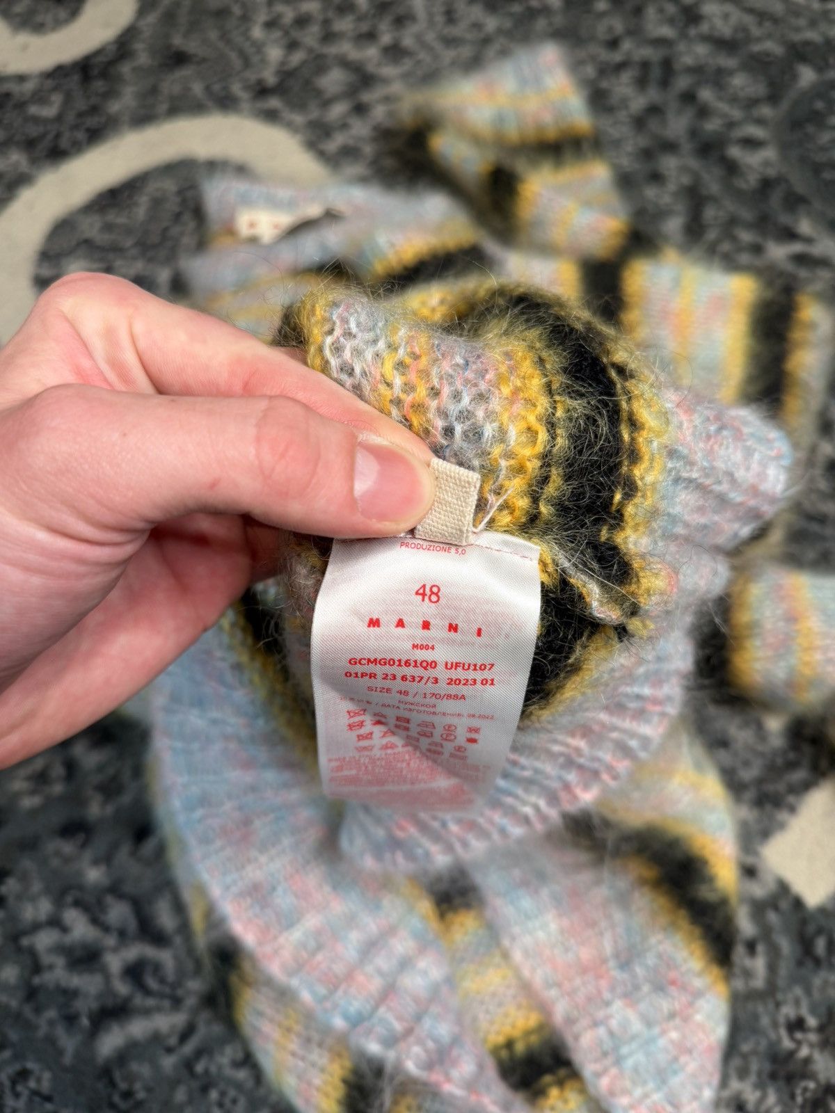 Marni Marni Striped Multicolor Mohair Sweater Size M Size US M / EU 48-50 / 2 - 8 Thumbnail