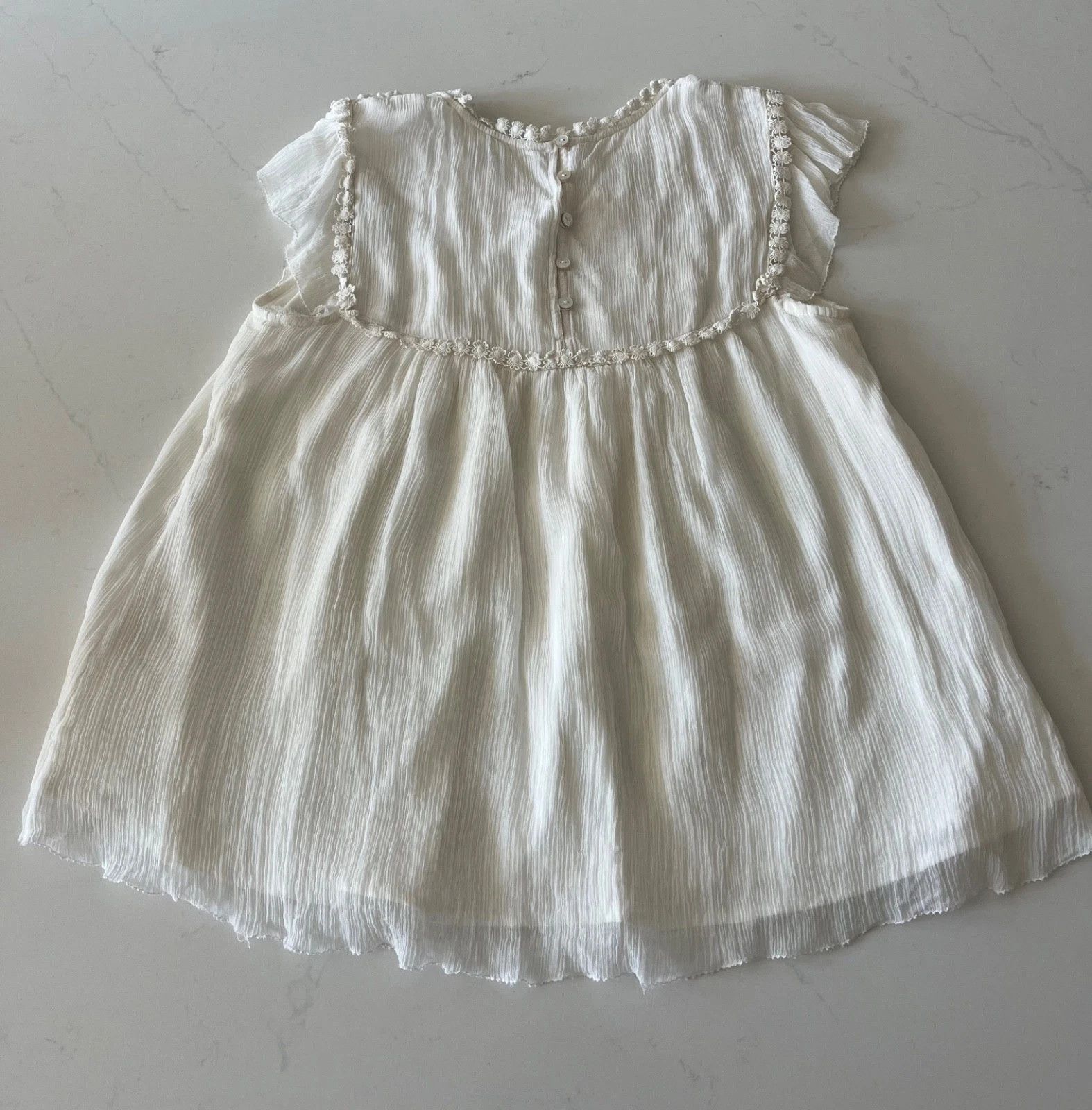 Anthropologie Anthropologie Moulinette Soeurs White Lyra Blouse Size 4 Size S / US 4 / IT 40 - 3 Thumbnail