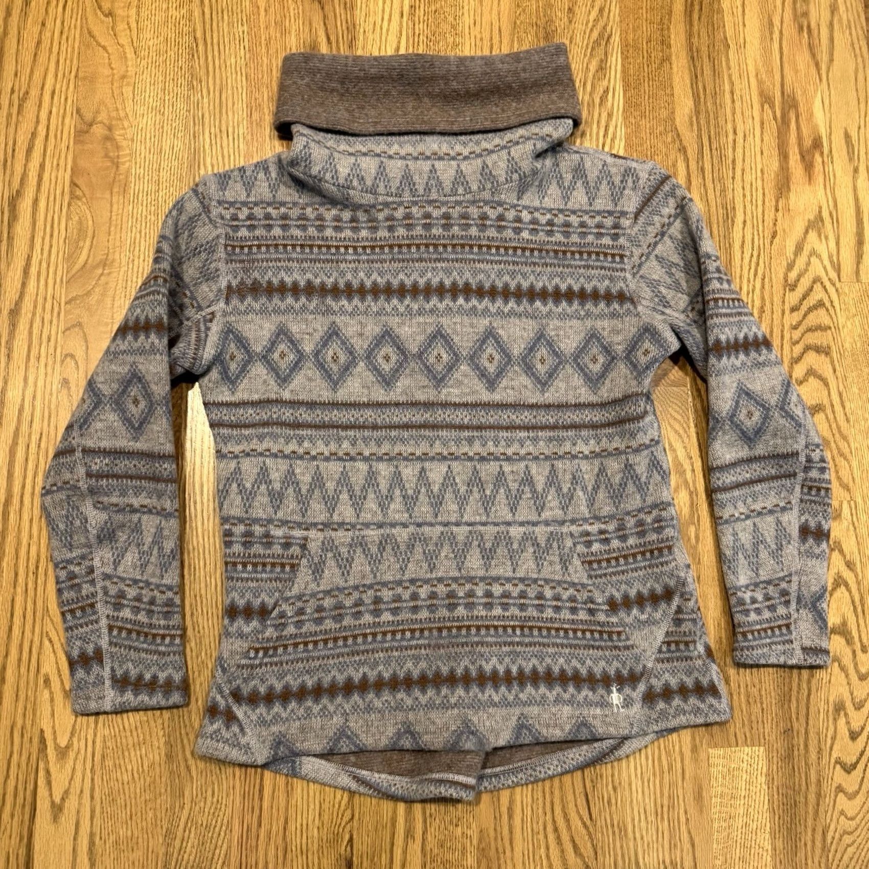 Smartwool SmartWool Sweater Womens S Beige Hudson Trail Fleece Pullover Women Turtleneck Pockets Size S / US 4 / IT 40 - 8 Thumbnail