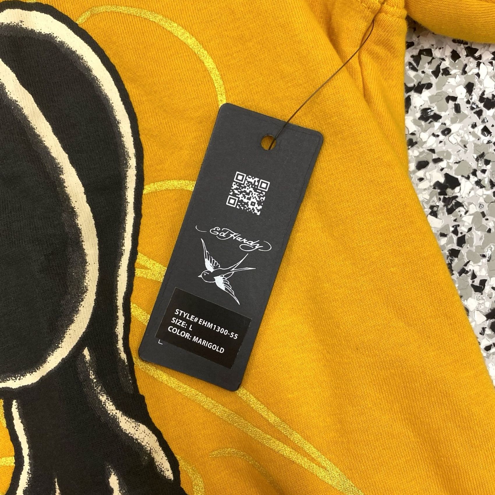 Ed Hardy VINTAGE Ed Hardy Yellow Hoodie Black Panther Pullover Sweatshirt Men's Large EHM1300-55 Size US L / EU 52-54 / 3 - 2 Thumbnail