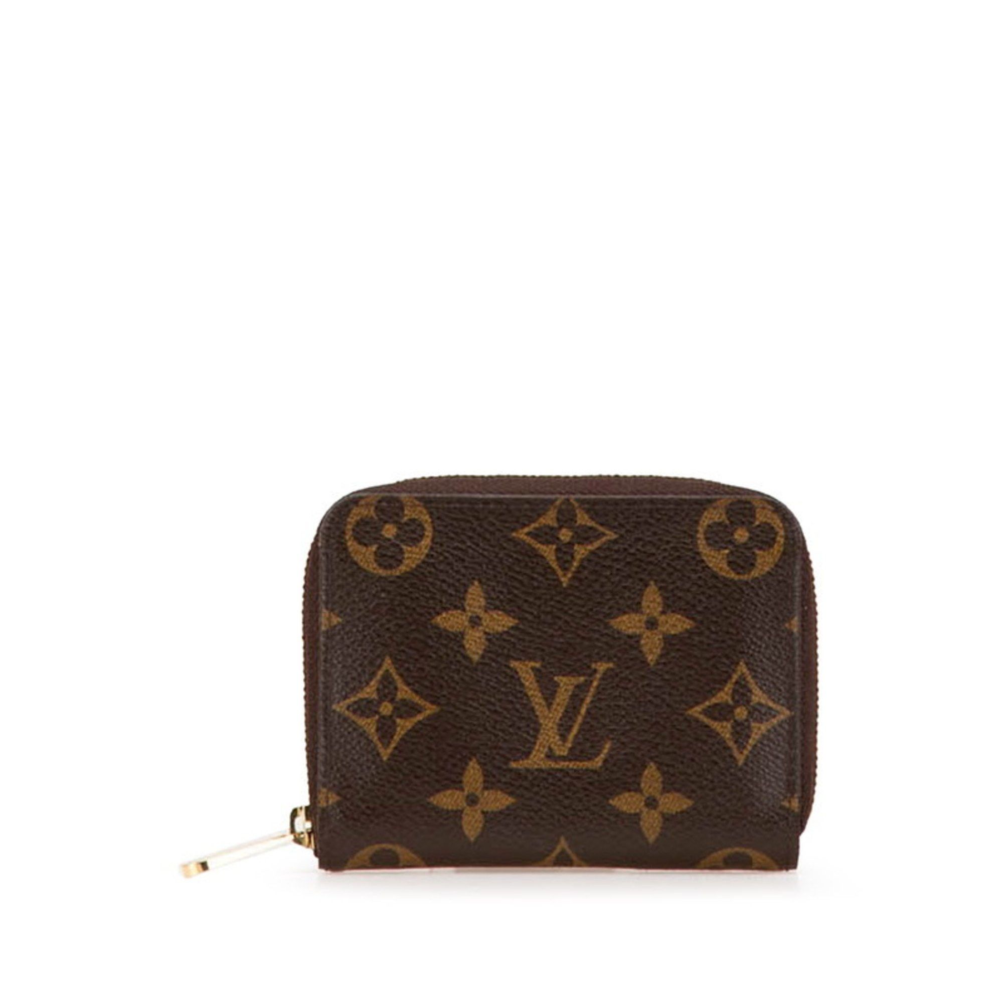 Louis Vuitton Monogram Zippy Coin Purse Case M60067 Brown Pvc Leather Women's Louis Vuitton