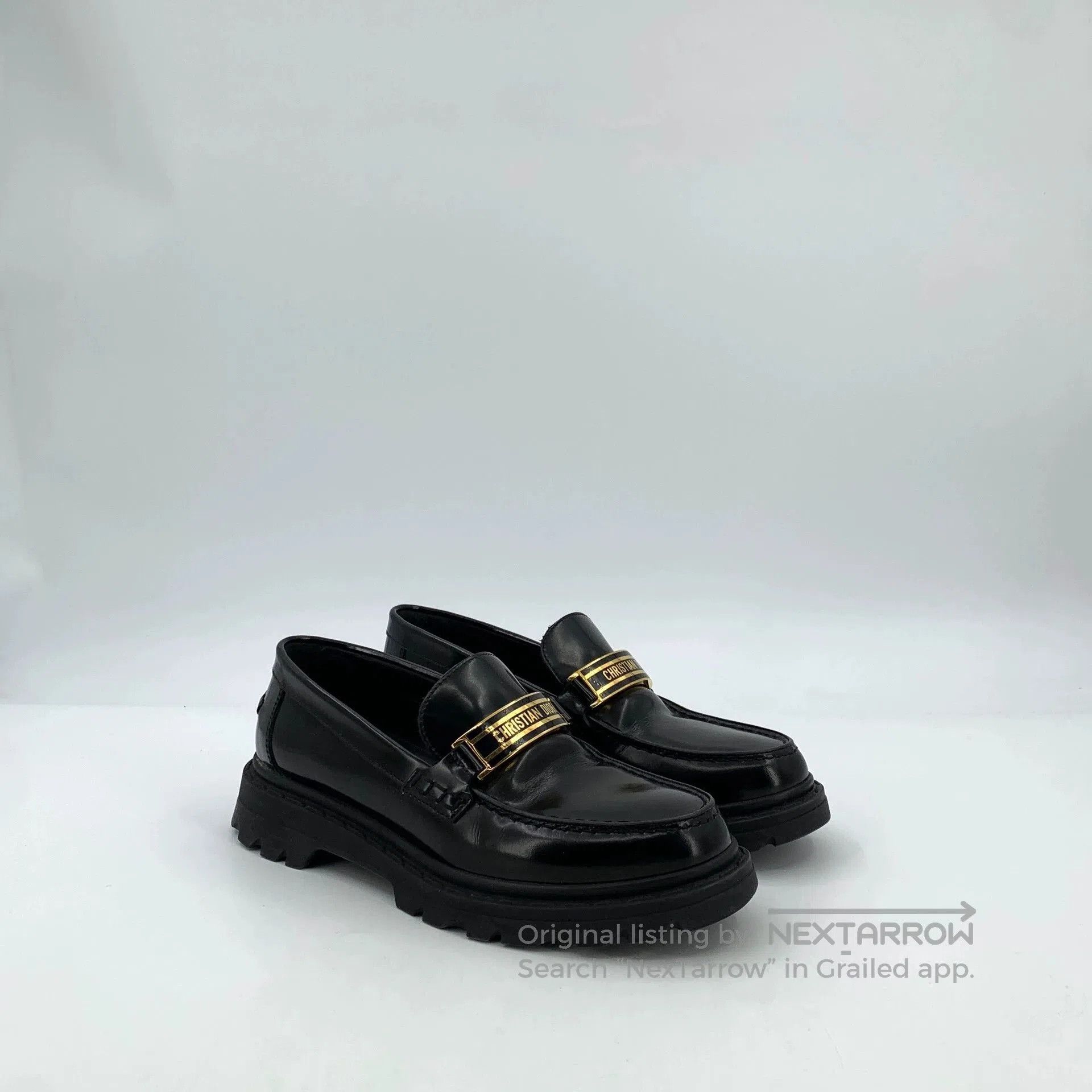 Dior Dior Black Logo Leather Loafers . Size US 8 / IT 38 - 2 Thumbnail