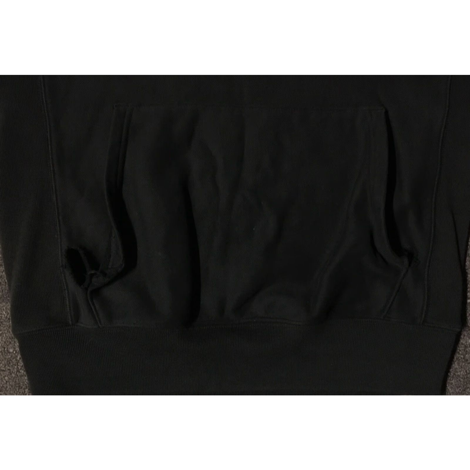 Champion Champion Hoodie S Black Distressed Faded Reverse Weave Grunge Surf Skate Track 90s Vintage Mens Size US S / EU 44-46 / 1 - 2 Thumbnail