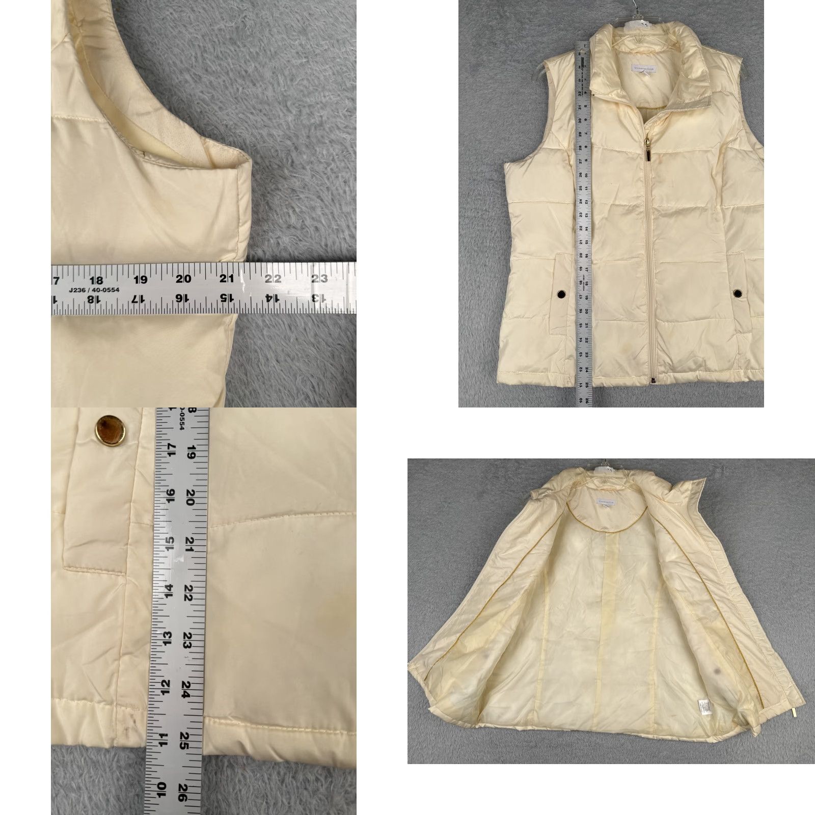 Charter Club Charter Club Vest Womens Large Yellow Puffter Style Polyester Shell Insulated Size L / US 10 / IT 46 - 8 Thumbnail