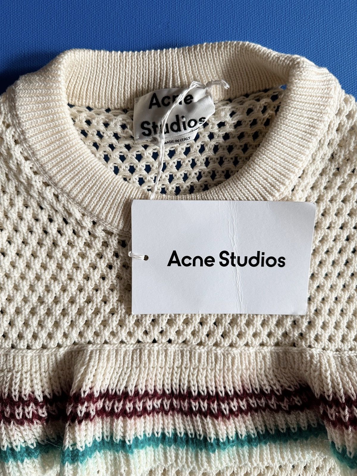 Acne Studios Acne Studios Ruffled-trim Sweater in Ecru Beige Size US M / EU 48-50 / 2 - 5 Thumbnail