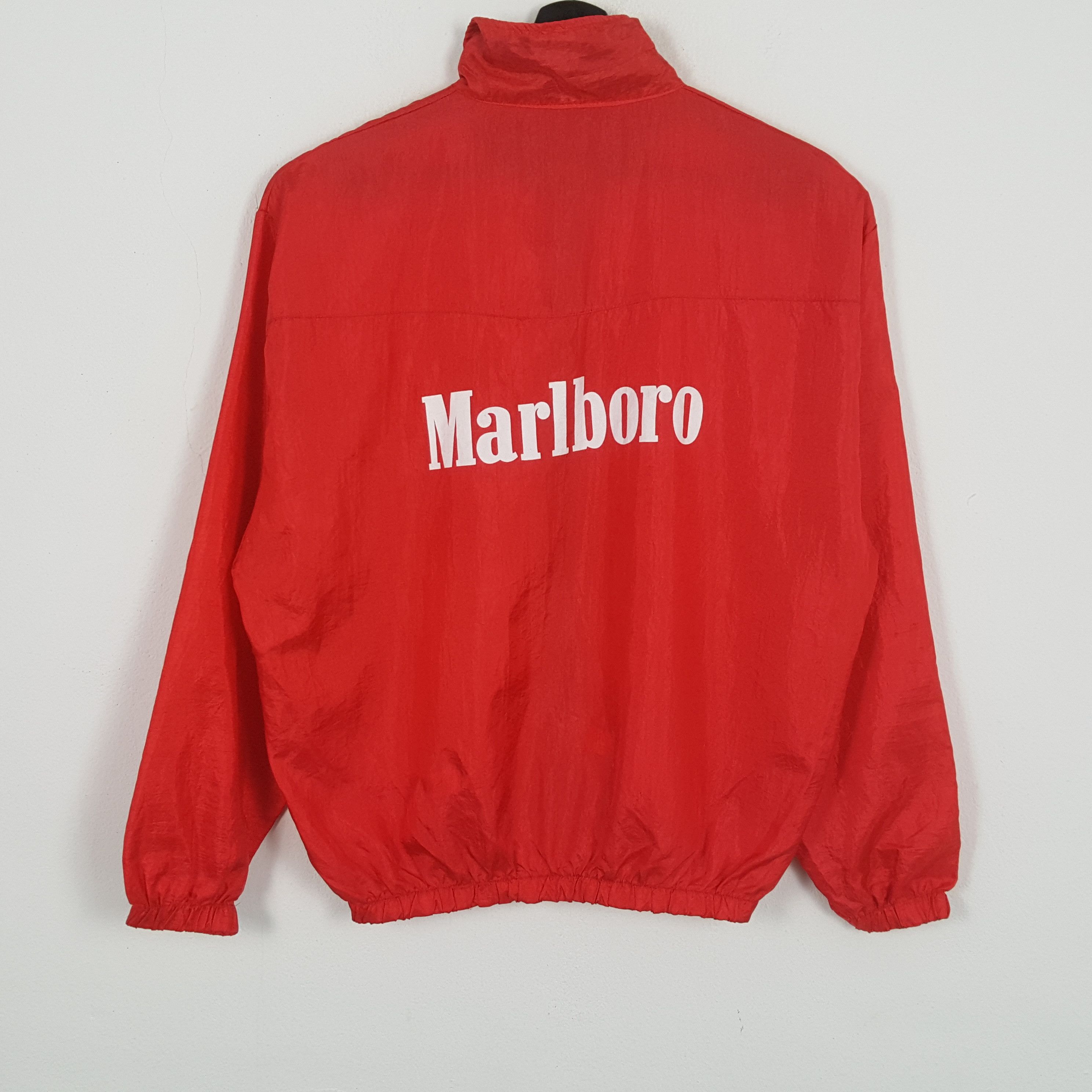 Marlboro × Vintage MARLBORO Windbreaker Jacket Size US XL / EU 56 / 4 - 1 Thumbnail