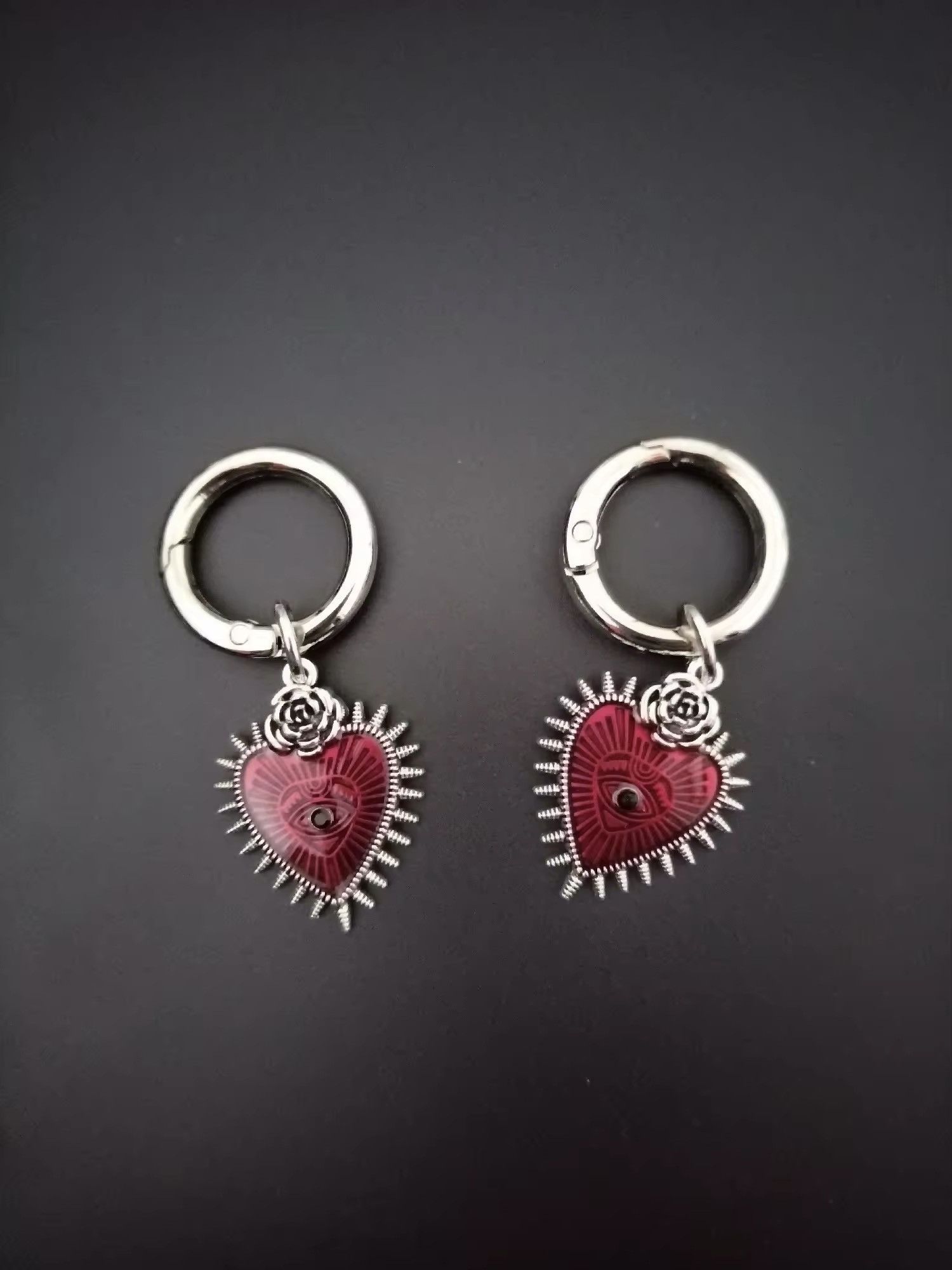 Jewelry 2pcs Heart Pendant Decoration Boots Shoes Size ONE SIZE - 2 Thumbnail
