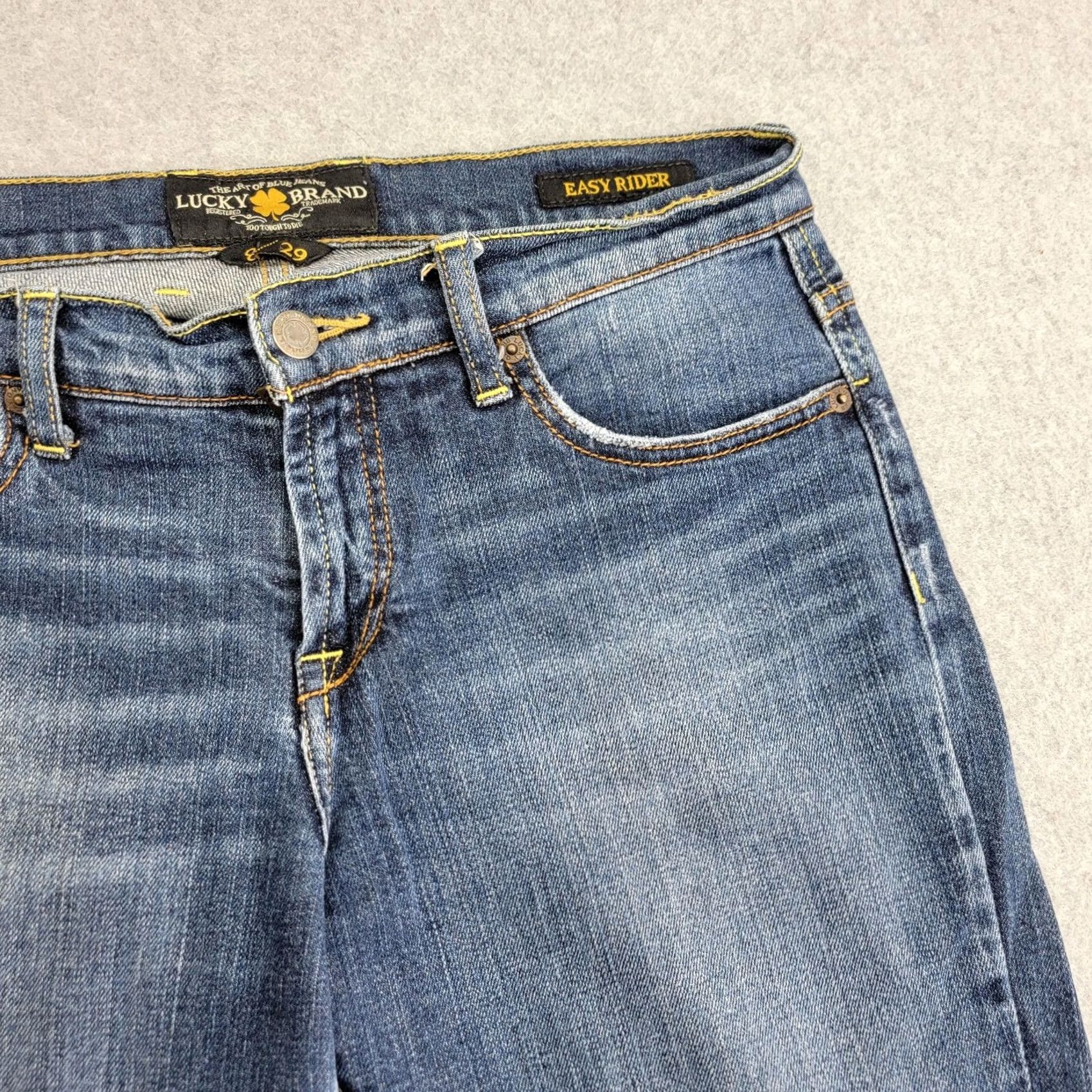 Lucky Brand Lucky Brand Womens Jeans 8/29 Blue Rooftop Easy Rider Crop Stretch Denim 7W1052 Size 30" / US 8 / IT 44 - 3 Thumbnail