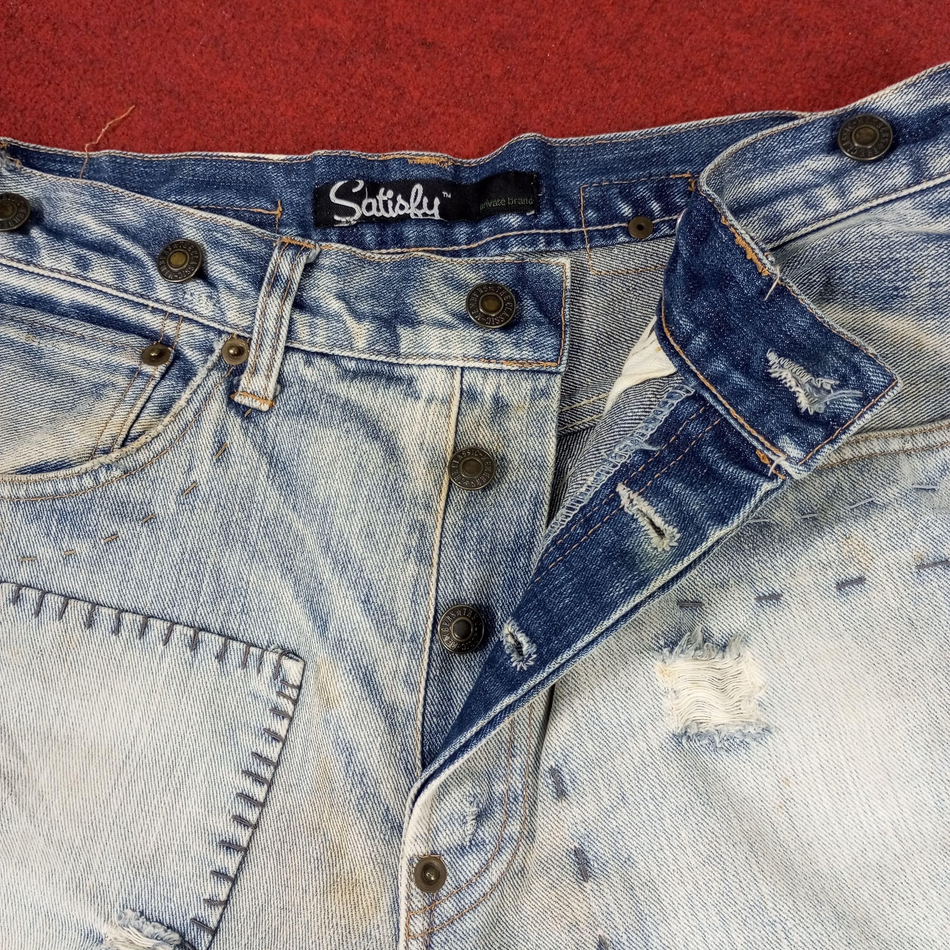 Satisfy Satisfy Rock Punk Fashion Streetwear Style Jeans Size US 30 / EU 46 - 12 Thumbnail