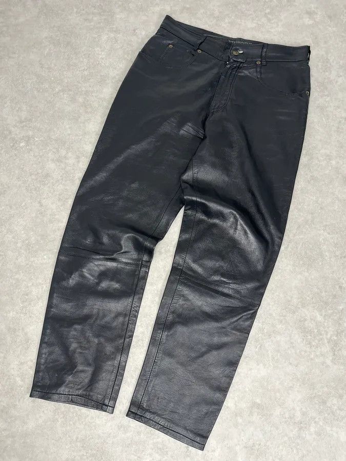 Marithe + Francois Girbaud 2000s Marithé + François Girbaud Black Leather Pants Size 26" / US 2 / IT 38 - 6 Thumbnail