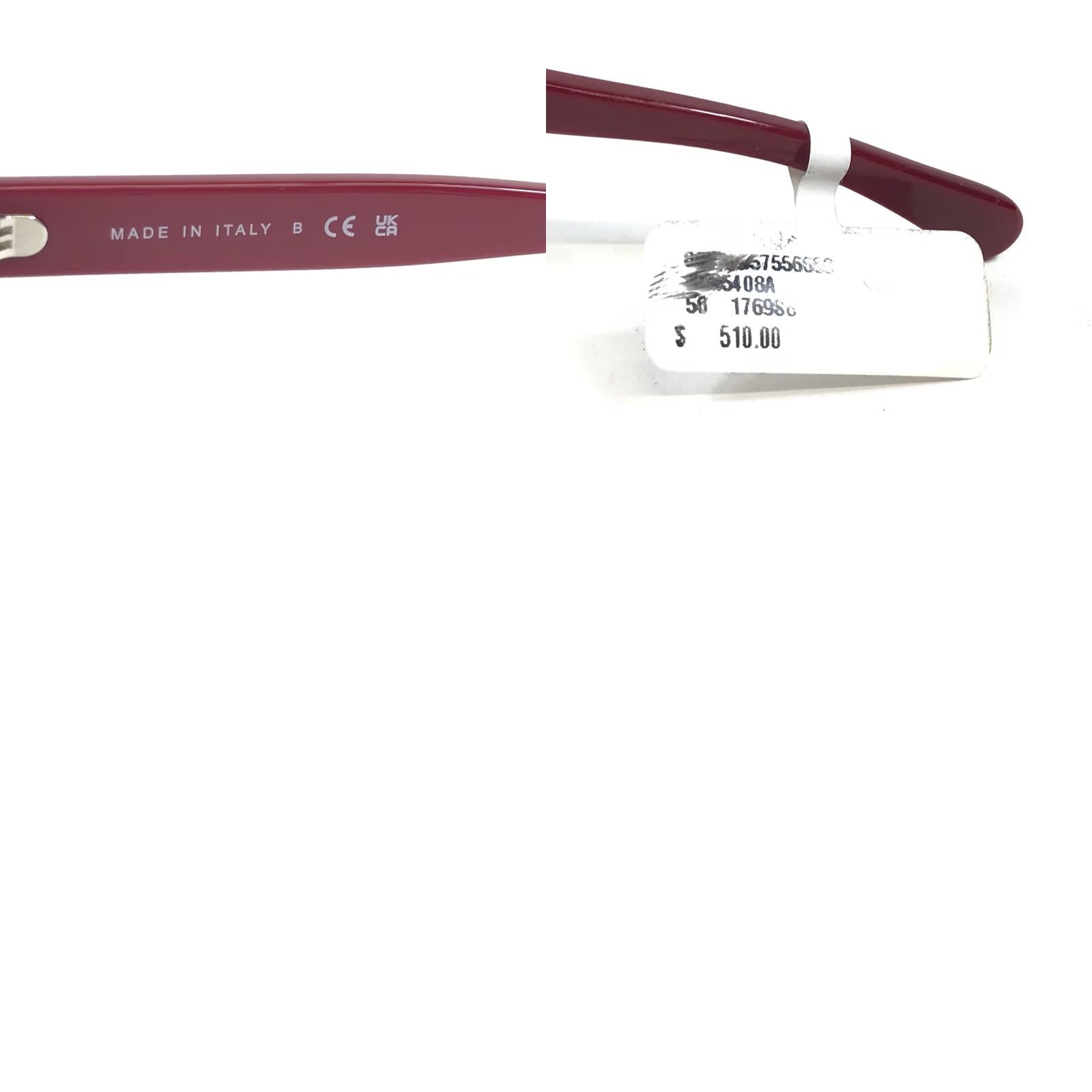 Chanel Sunglasses 5408-A c.1769/S6 Polished Red Asian Fit Frames w/ Gray Lenses CHANEL Sunglasses Square Women Adult 56-17-140 V45 Red Gray  main image 2