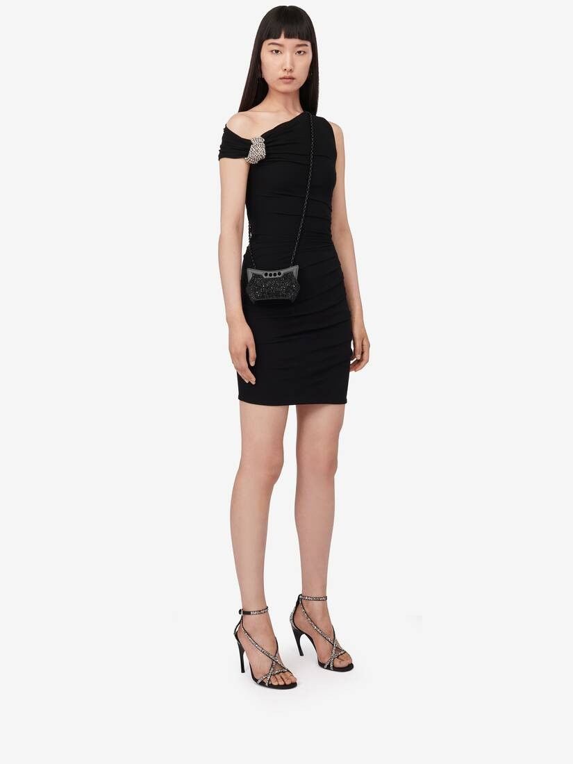 Alexander McQueen o1w1db10925 Size: OS/The Micro Peak Bag in Black Size ONE SIZE - 6 Thumbnail