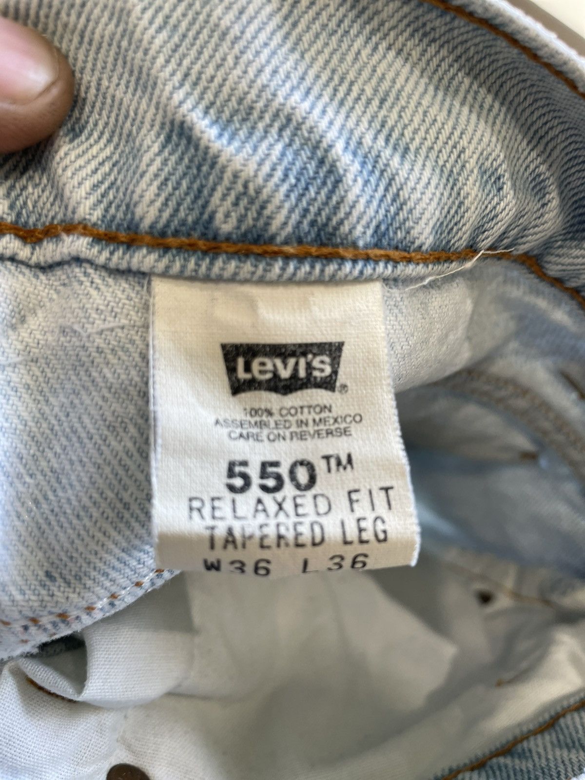 Levi's Vintage Clothing Levi's 90's 550 Orange Tab Jeans Light Wash Size US 36 / EU 52 - 4 Thumbnail